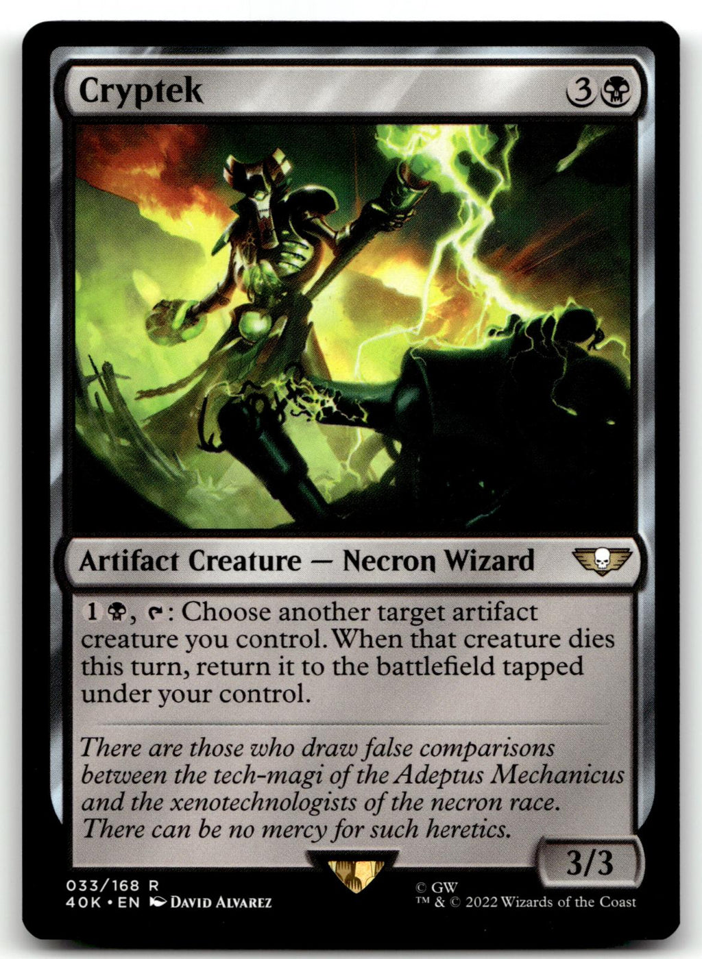 Cryptek 33 Rare Universes Beyond: Warhammer 40,000 Magic: The Gathering NM