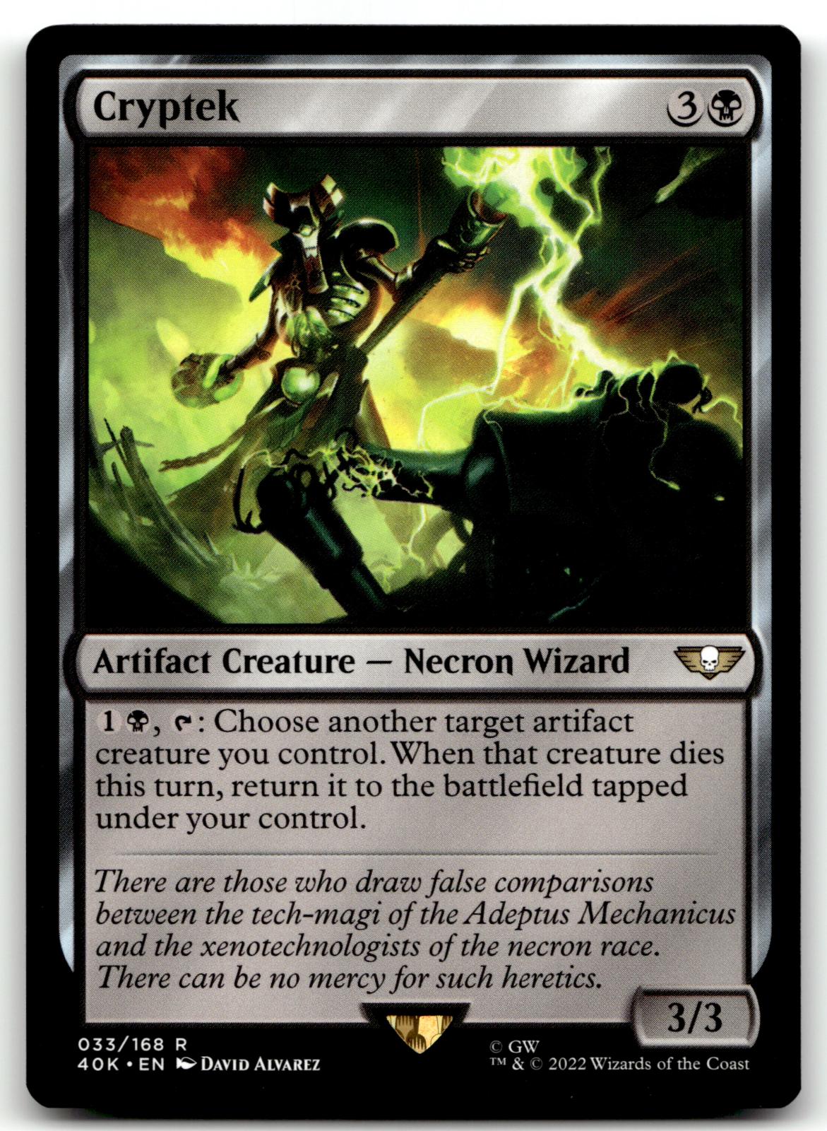 Cryptek 33 Rare Universes Beyond: Warhammer 40,000 Magic: The Gathering NM