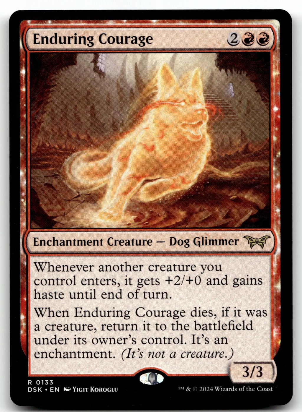 Enduring Courage 133 Rare Duskmourn: House of Horror Magic: The Gathering NM