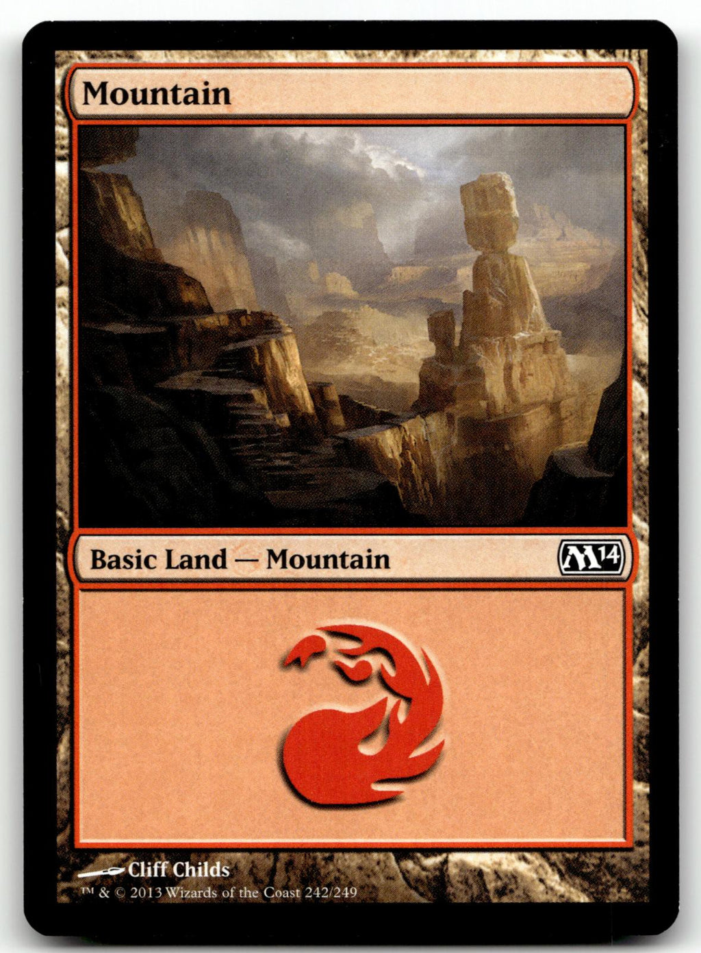 Mountain (242) 242 Land Magic 2014 (M14) Magic: The Gathering Near Mint