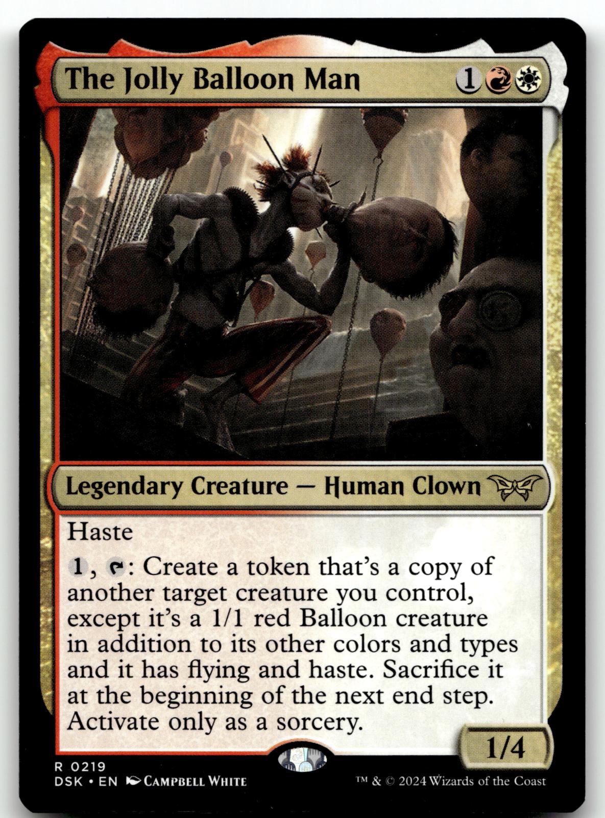 The Jolly Balloon Man 219 Duskmourn: House of Horror Magic: The Gathering NM