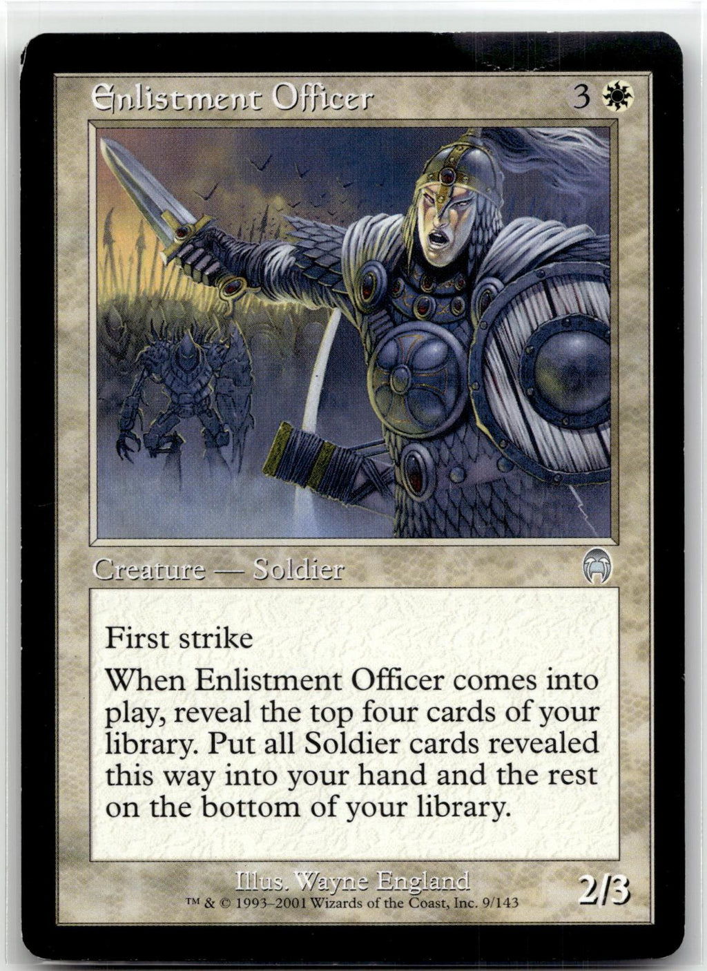 Enlistment Officer 9 Uncommon Apocalypse Magic: The Gathering Near Mint