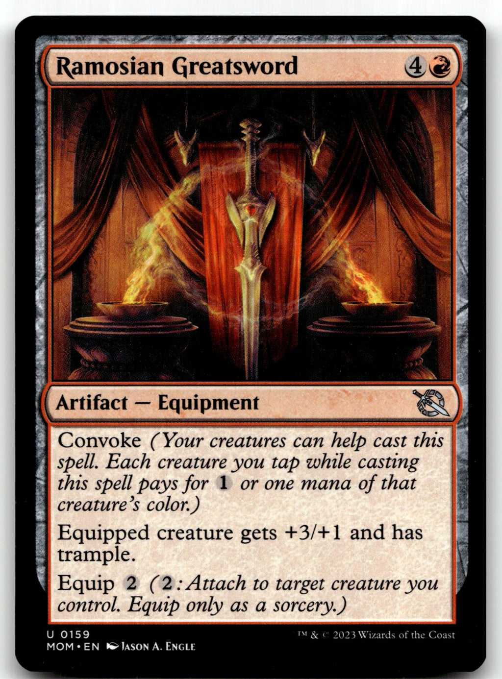 Ramosian Greatsword 159 Uncommon March of the Machine Magic: The Gathering NM
