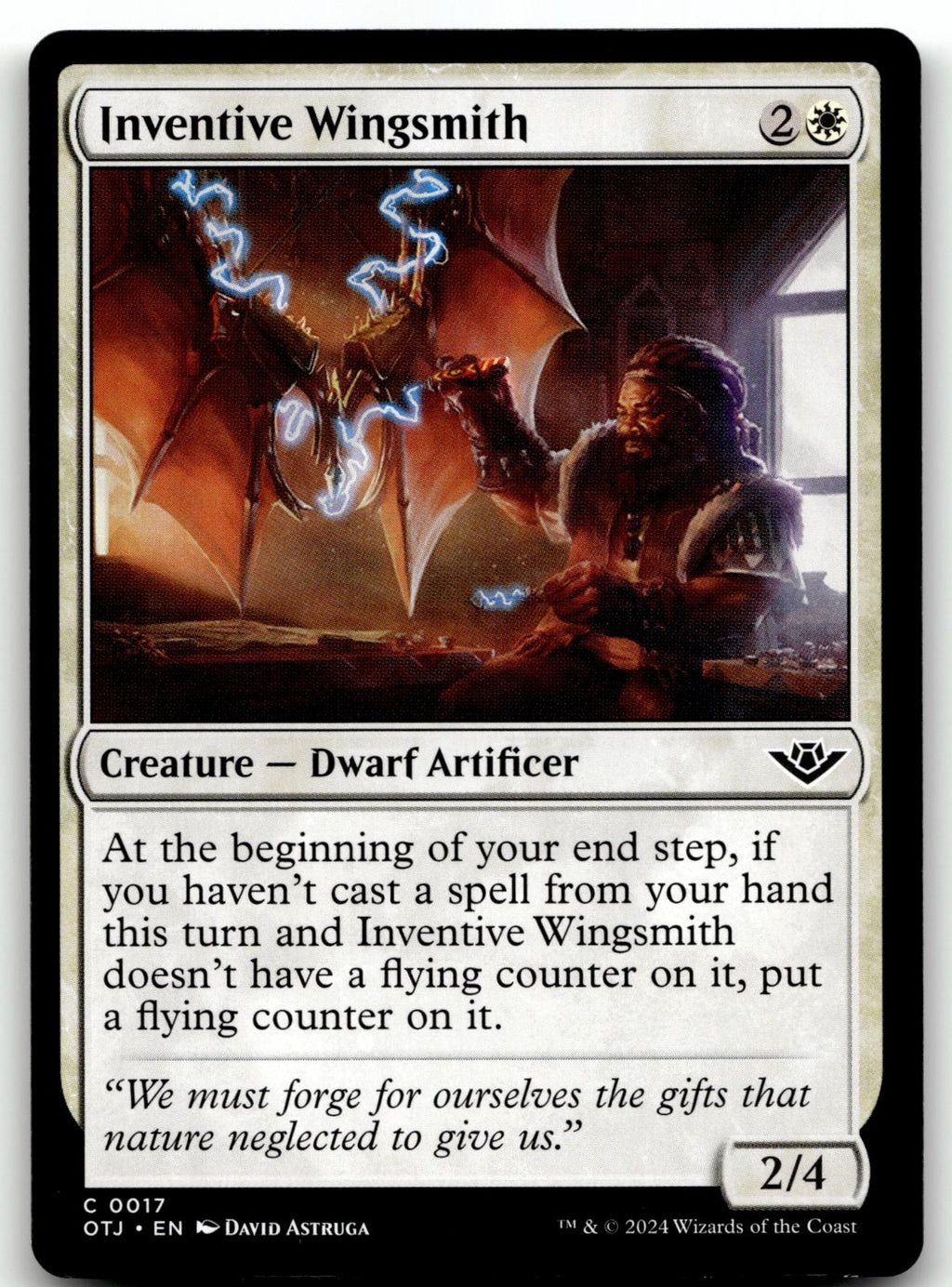Inventive Wingsmith 17 Outlaws of Thunder Junction Magic: The Gathering NM