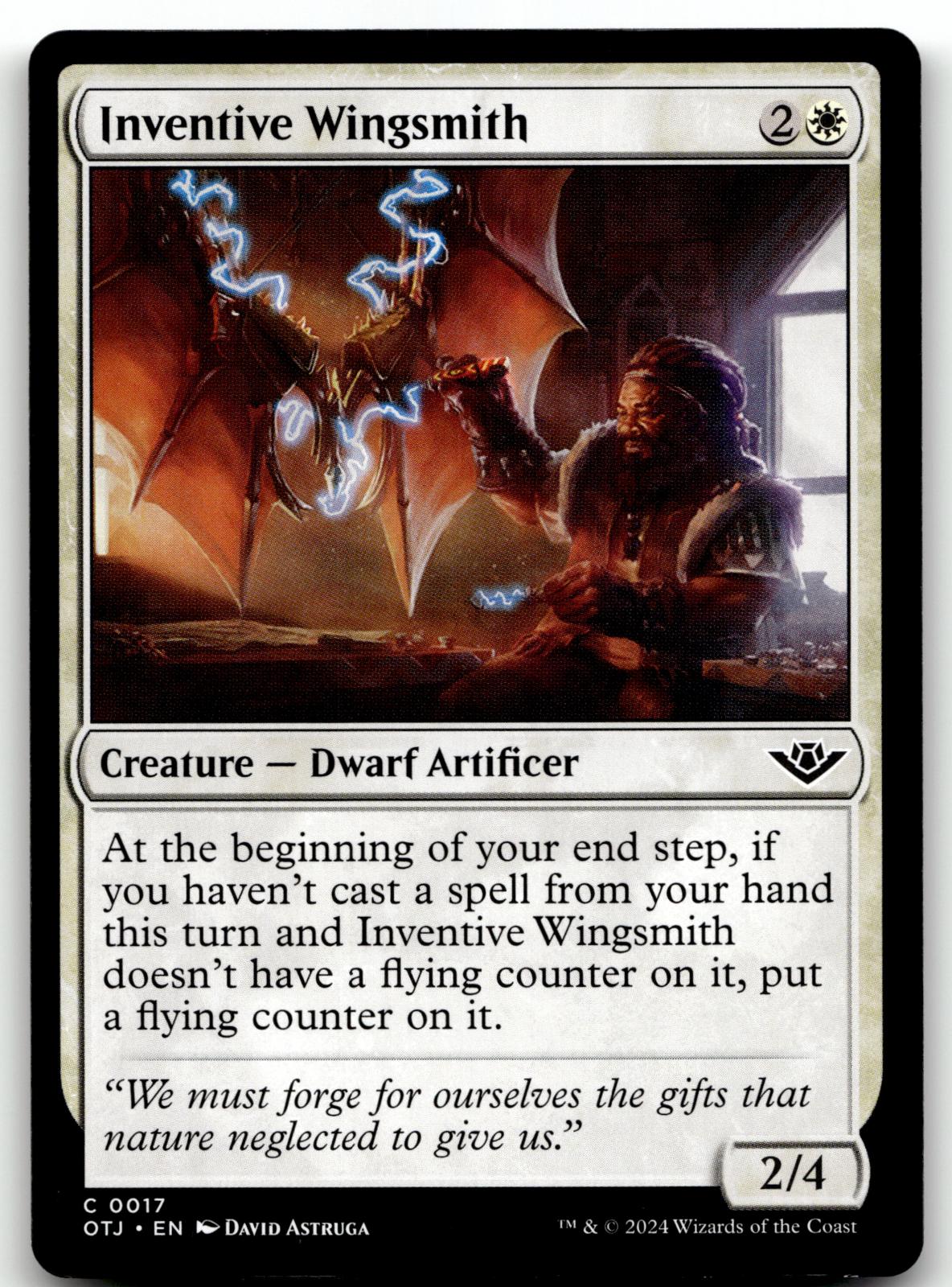 Inventive Wingsmith 17 Outlaws of Thunder Junction Magic: The Gathering NM