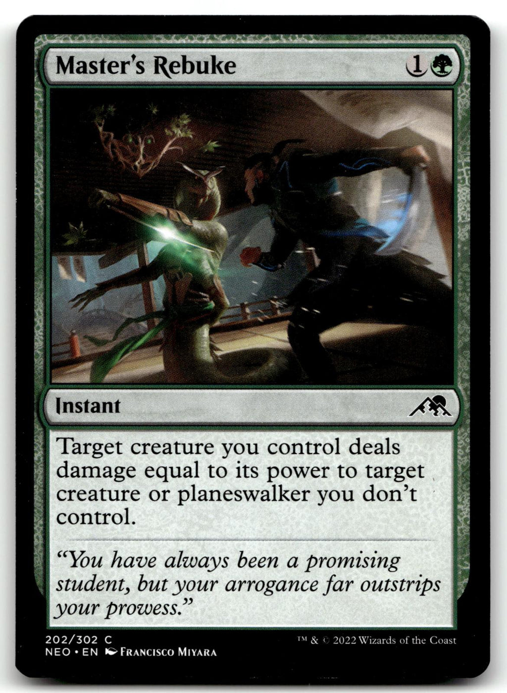 Master's Rebuke 202 Common Kamigawa: Neon Dynasty Magic: The Gathering Near Mint