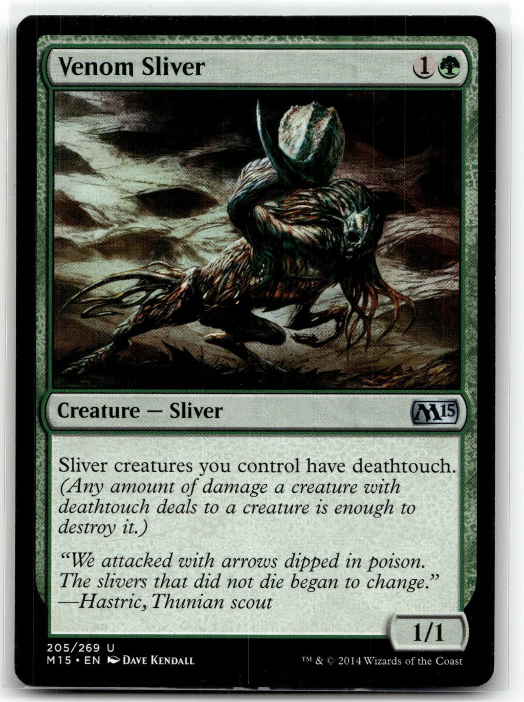 Venom Sliver 205 Uncommon Magic 2015 (M15) Magic: The Gathering Near Mint