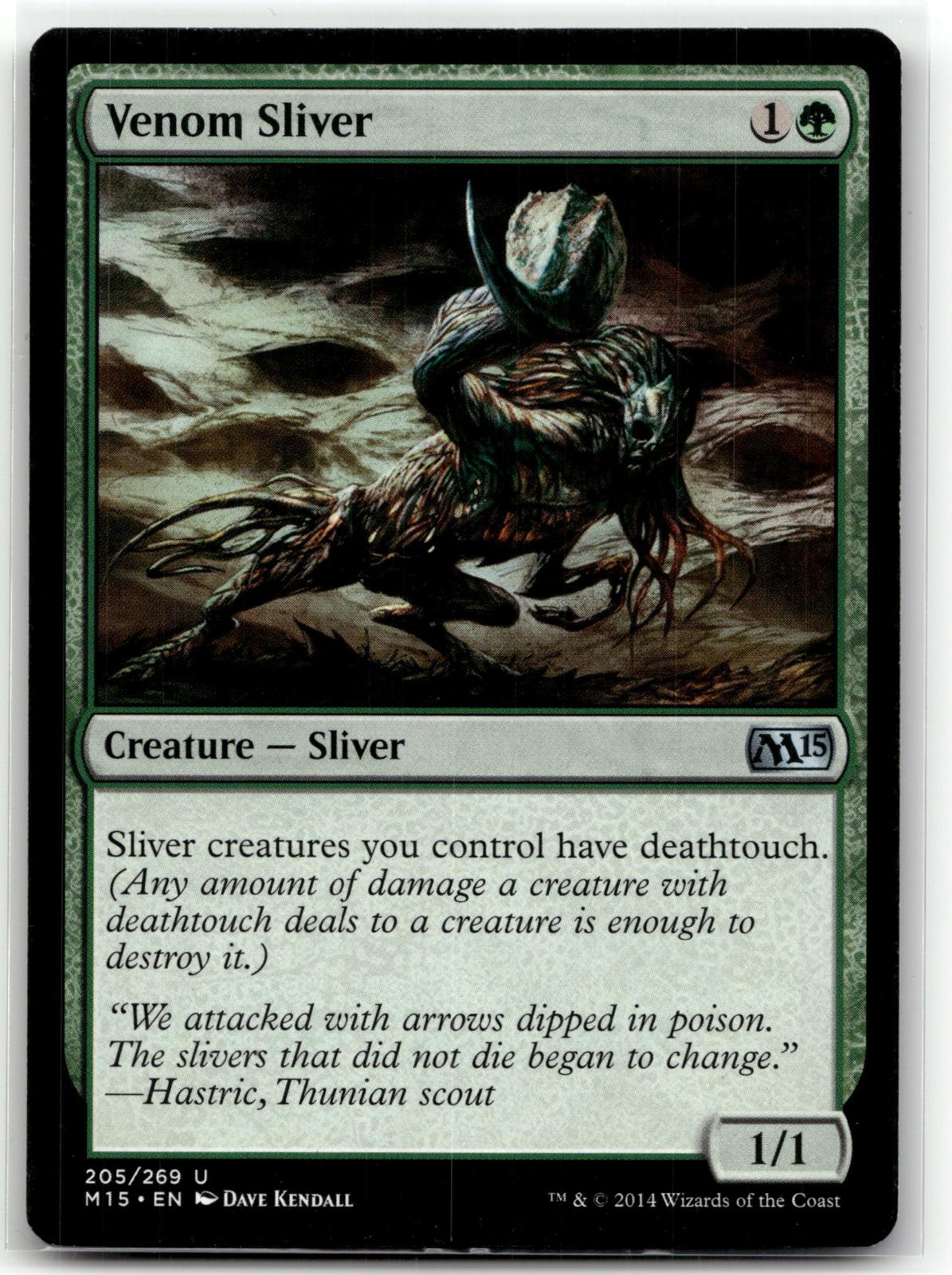 Venom Sliver 205 Uncommon Magic 2015 (M15) Magic: The Gathering Near Mint