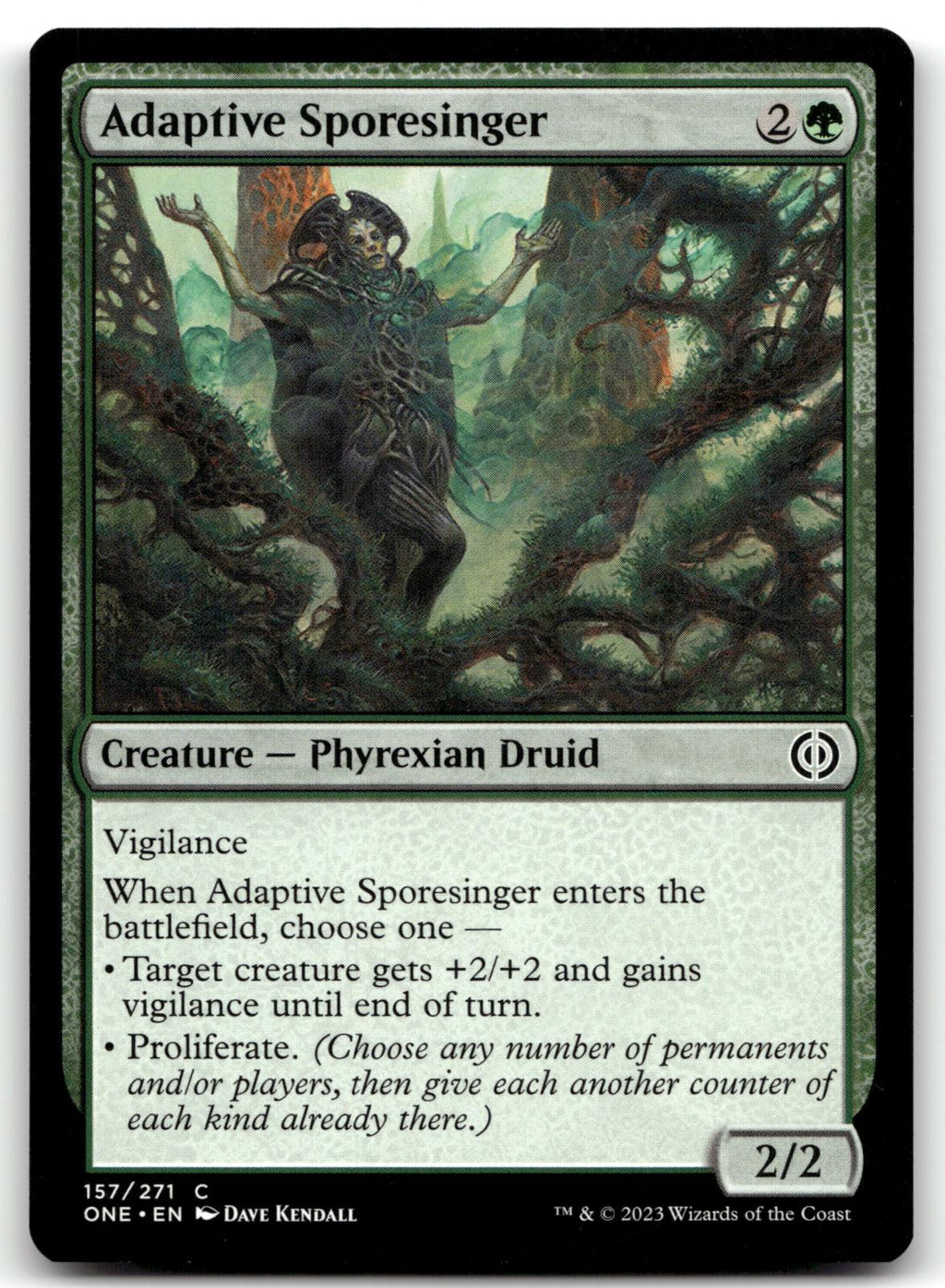 Adaptive Sporesinger 157 Phyrexia: All Will Be One Magic: The Gathering NM