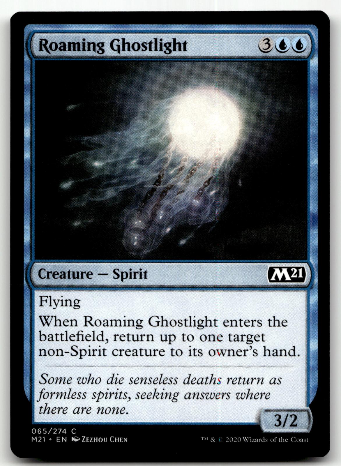 Roaming Ghostlight 65 Common Core Set 2021 Magic: The Gathering Near Mint