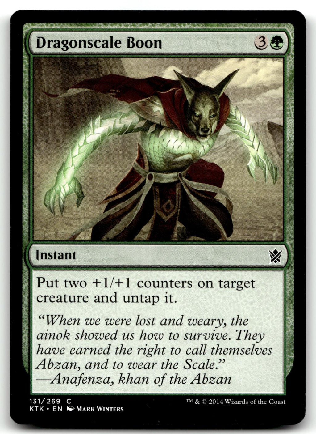 Dragonscale Boon 131 Common Khans of Tarkir Magic: The Gathering Near Mint