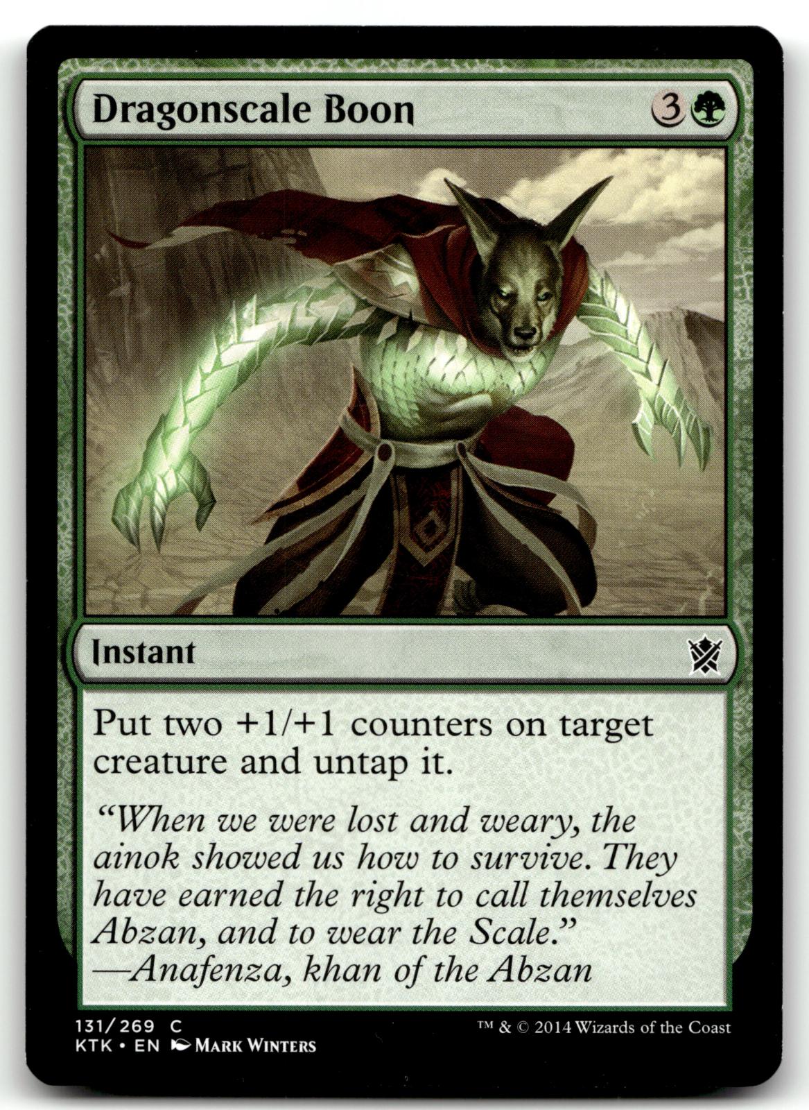 Dragonscale Boon 131 Common Khans of Tarkir Magic: The Gathering Near Mint