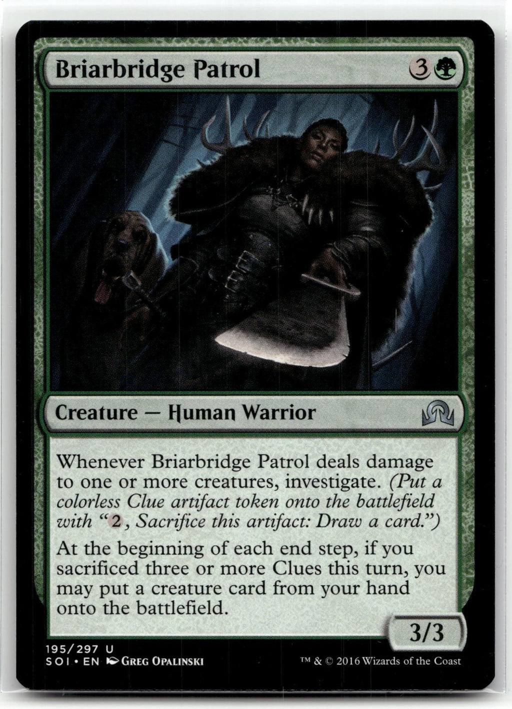 Briarbridge Patrol 195 Uncommon Shadows over Innistrad Magic: The Gathering NM