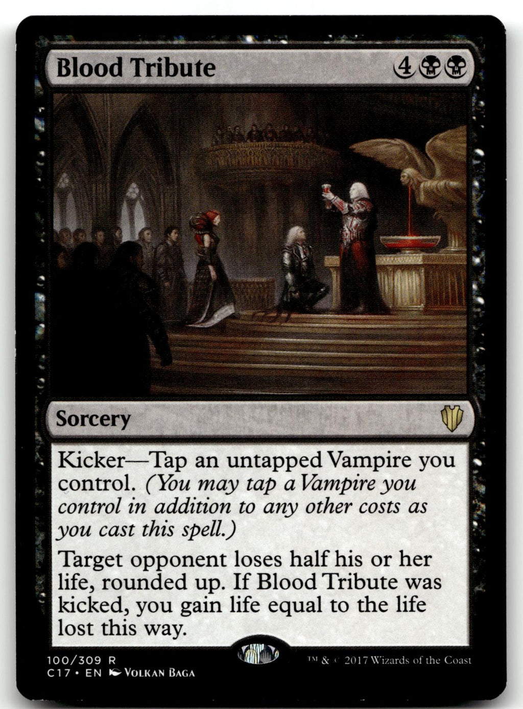 Blood Tribute 100 Rare Commander 2017 Magic: The Gathering Near Mint