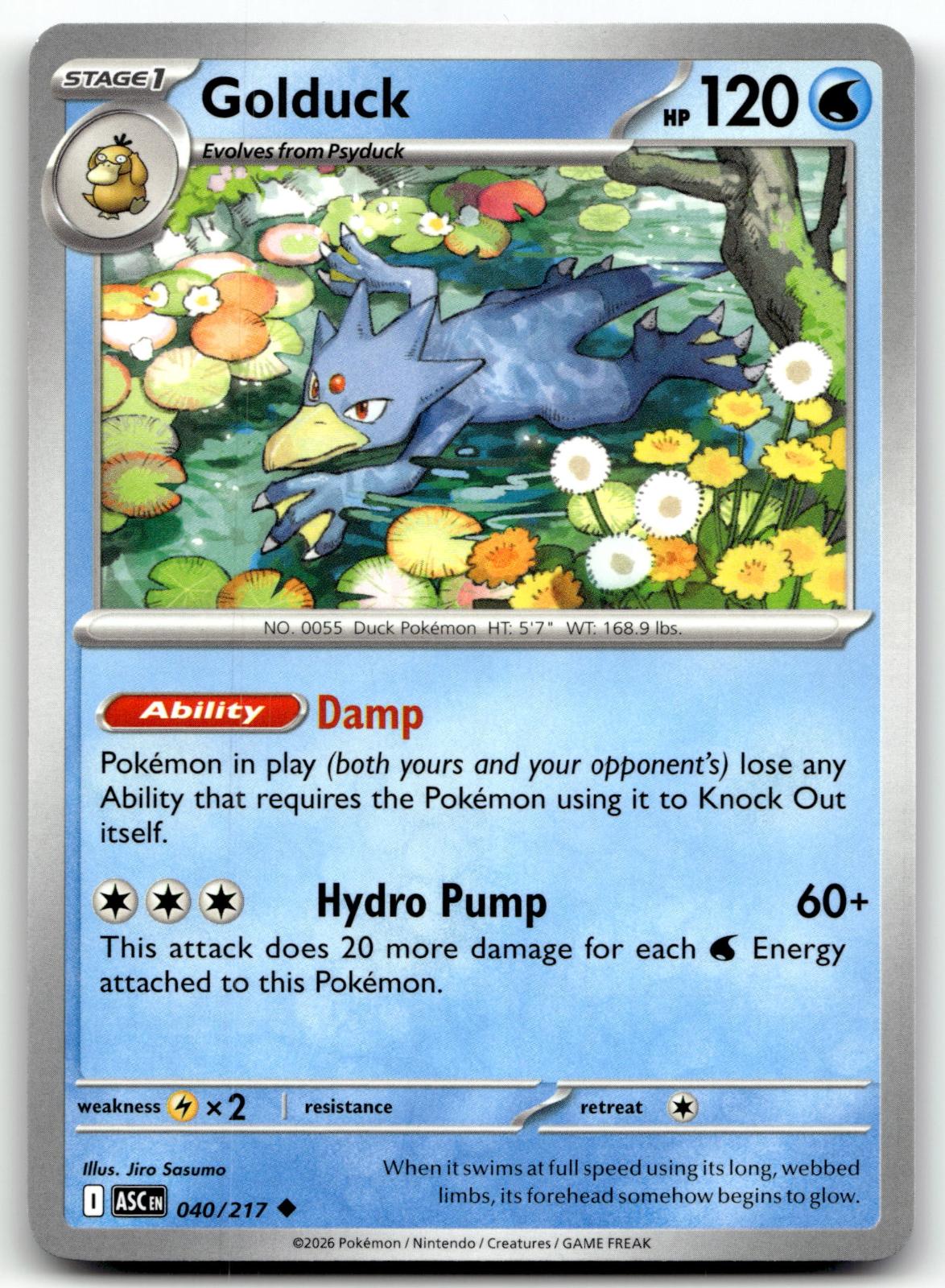 Golduck 040/217 Uncommon Ascended Heroes Pokemon Near Mint