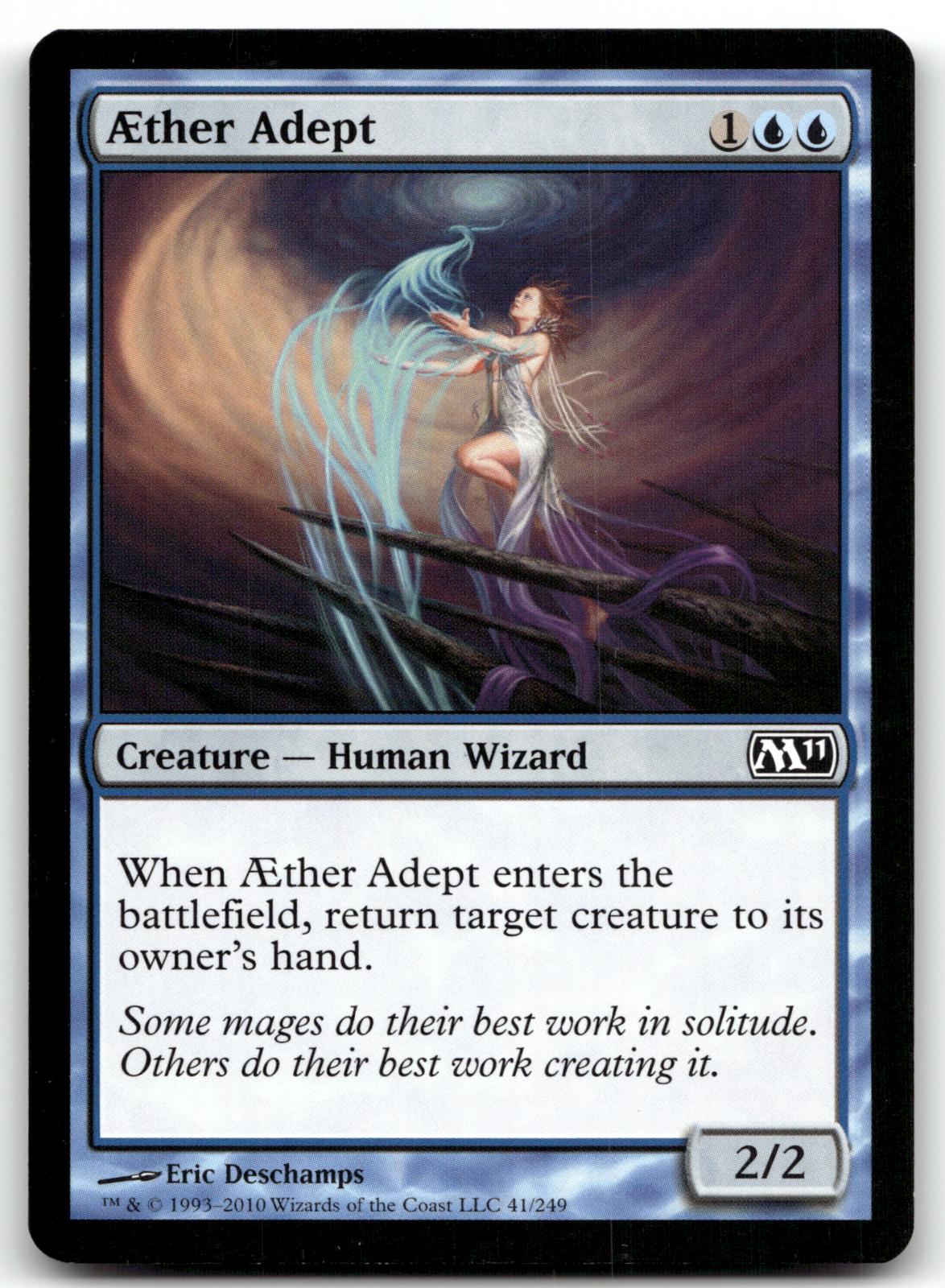Aether Adept 41 Common Magic 2011 (M11) Magic: The Gathering Near Mint