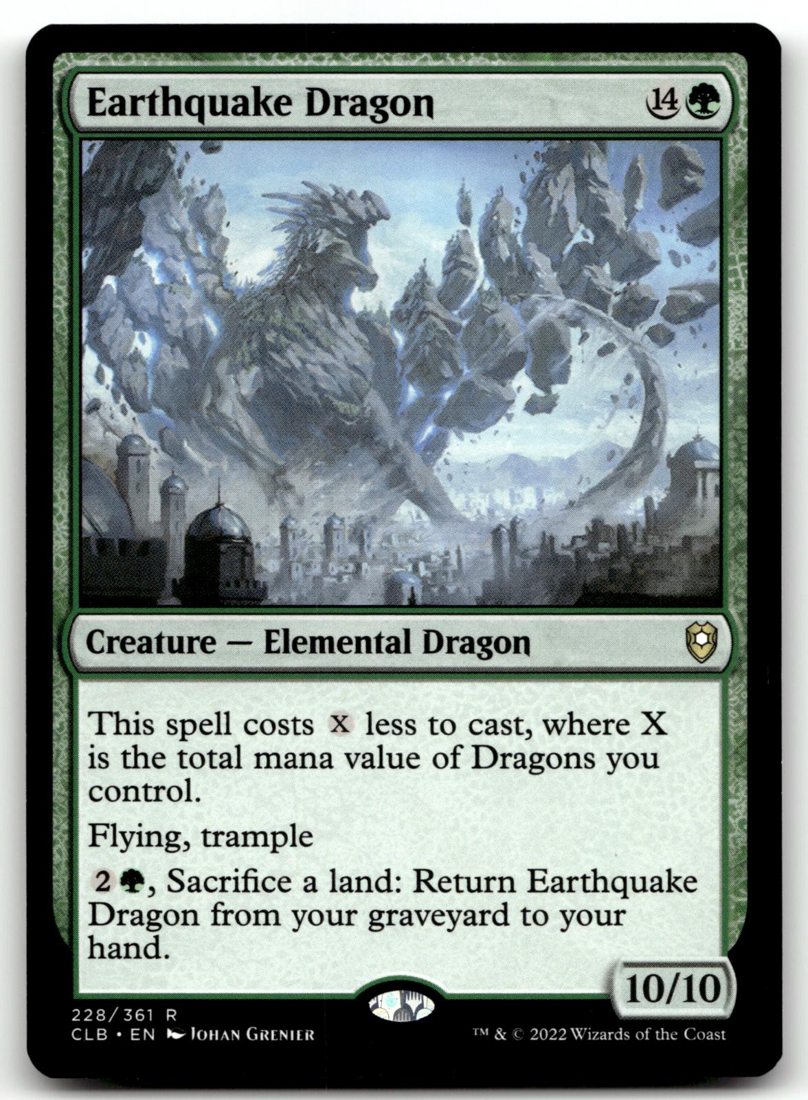 Earthquake Dragon 228 Commander Legends: Battle for Baldur's Gate Magic: