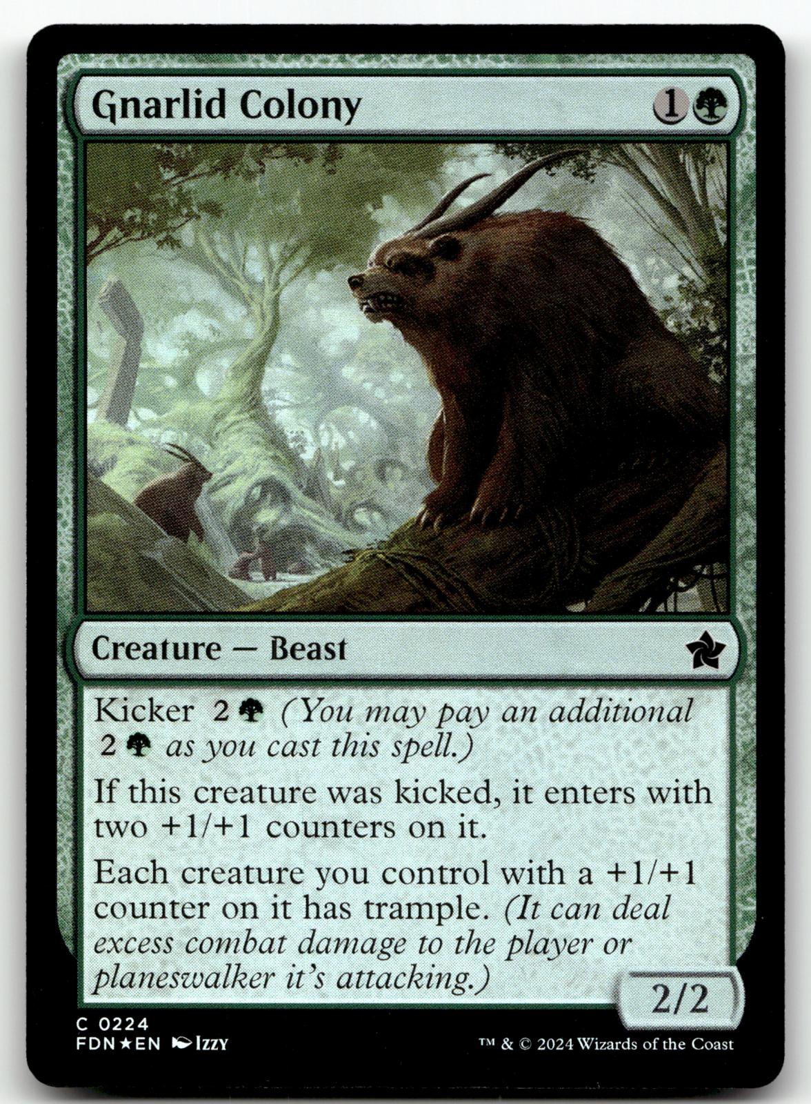 Gnarlid Colony 224 Common Foundations Magic: The Gathering Foil Near Mint