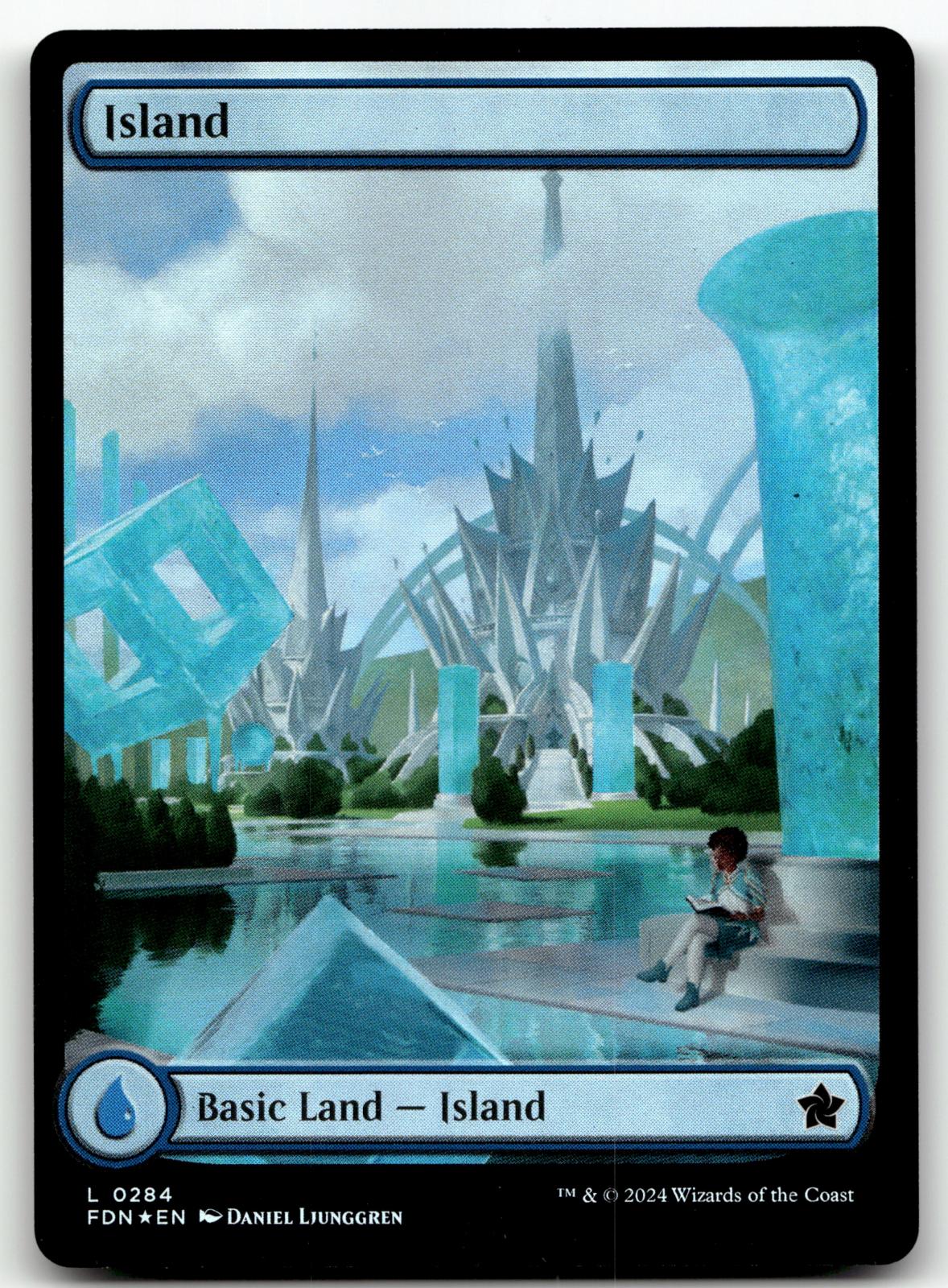 Island (0284) 284 Land Foundations Magic: The Gathering Foil Near Mint