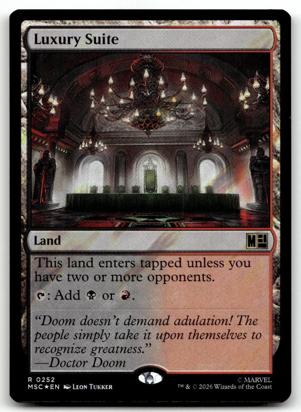 Luxury Suite 252 Rare Commander: Marvel Super Heroes Magic: The Gathering NM