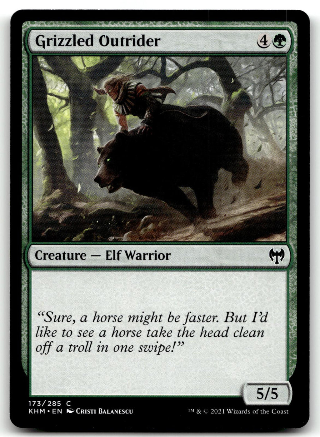 Grizzled Outrider 173 Common Kaldheim Magic: The Gathering Near Mint