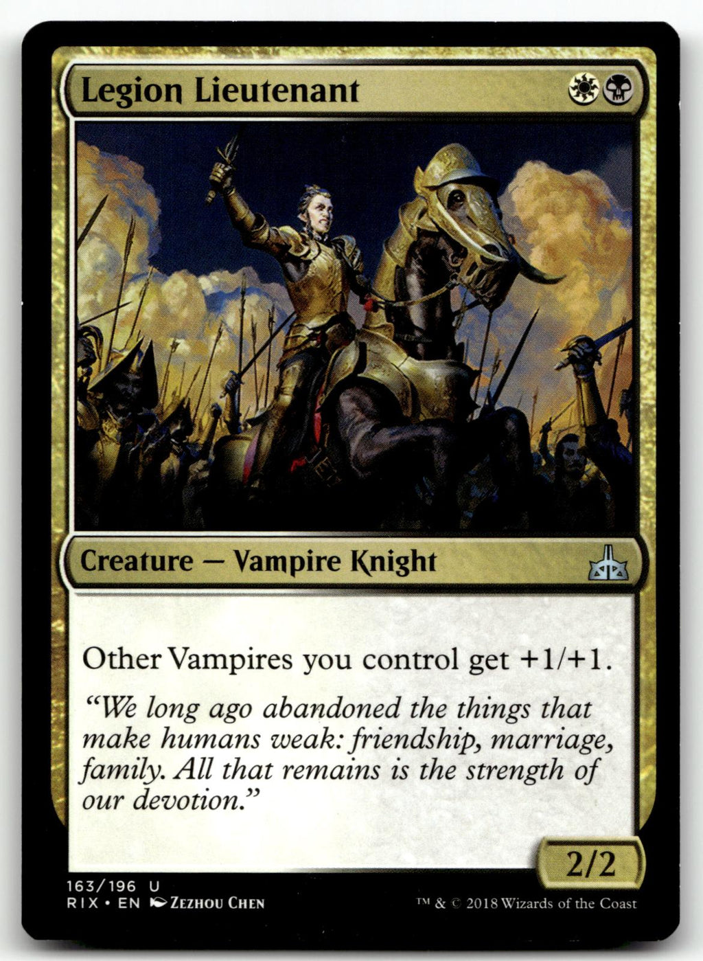 Legion Lieutenant 163 Uncommon Rivals of Ixalan Magic: The Gathering Near Mint