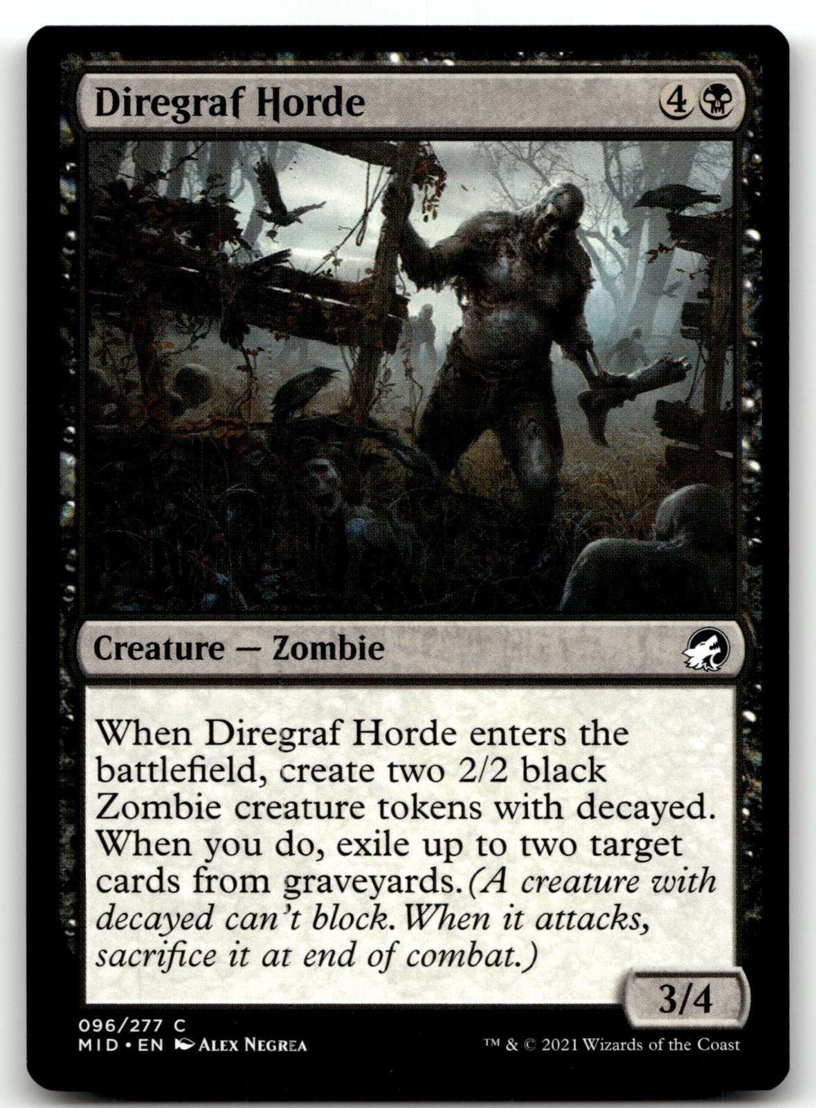 Diregraf Horde 96 Common Innistrad: Midnight Hunt Magic: The Gathering Near Mint