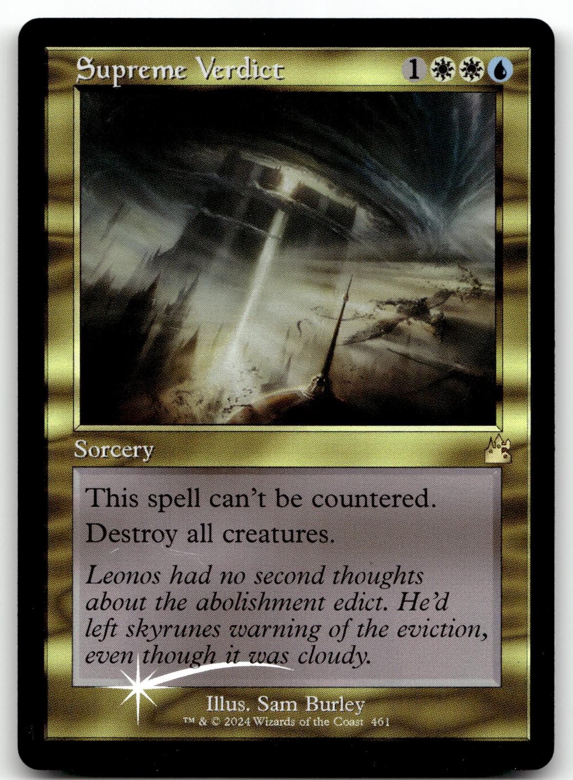 Supreme Verdict (Retro Frame) 461 Ravnica Remastered Magic: The Gathering Foil 