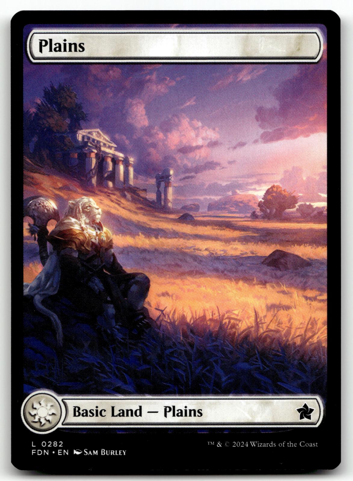 Plains (0282) 282 Land Foundations Magic: The Gathering Near Mint