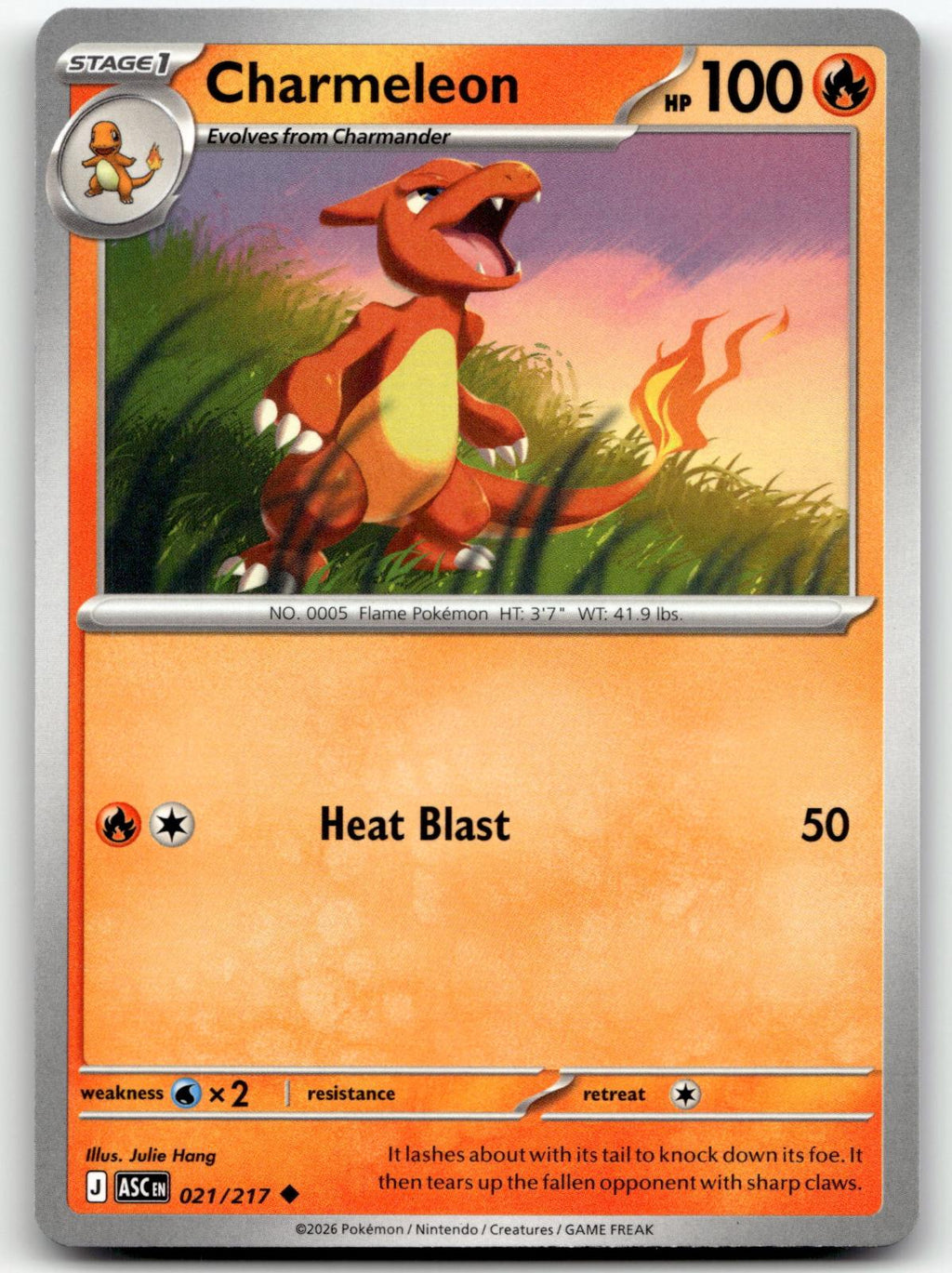 Charmeleon 021/217 Uncommon Ascended Heroes Pokemon Near Mint