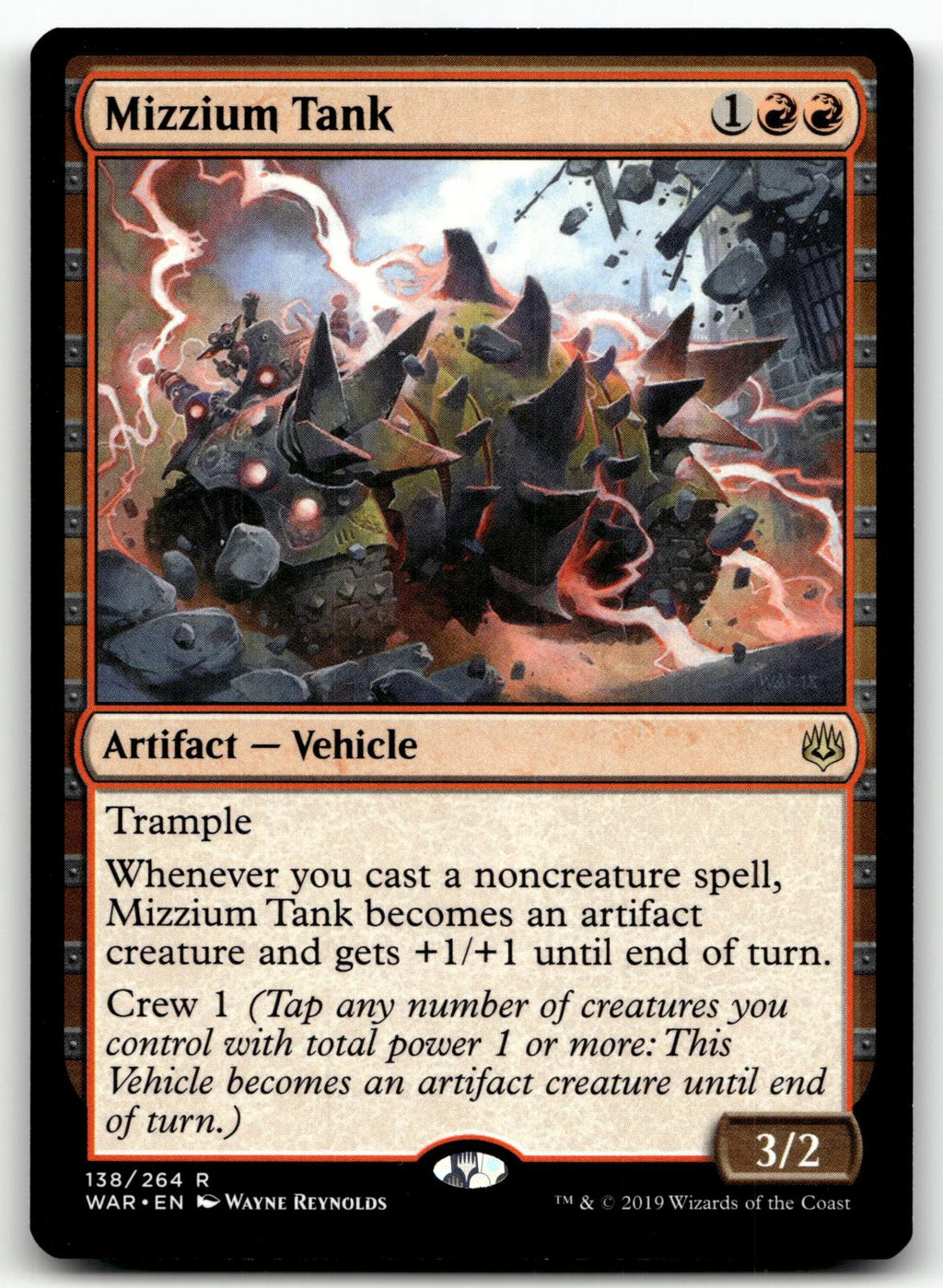 Mizzium Tank 138 Rare War of the Spark Magic: The Gathering Near Mint
