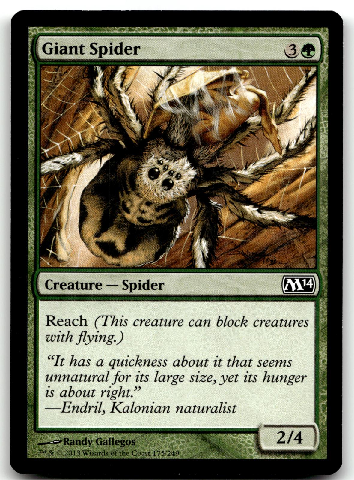 Giant Spider 175 Common Magic 2014 (M14) Magic: The Gathering Near Mint