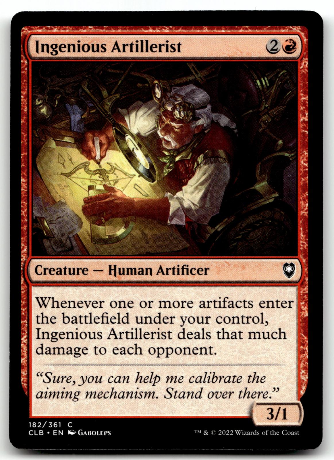 Ingenious Artillerist 182 Commander Legends: Battle for Baldur's Gate Magic: The Gathering NM