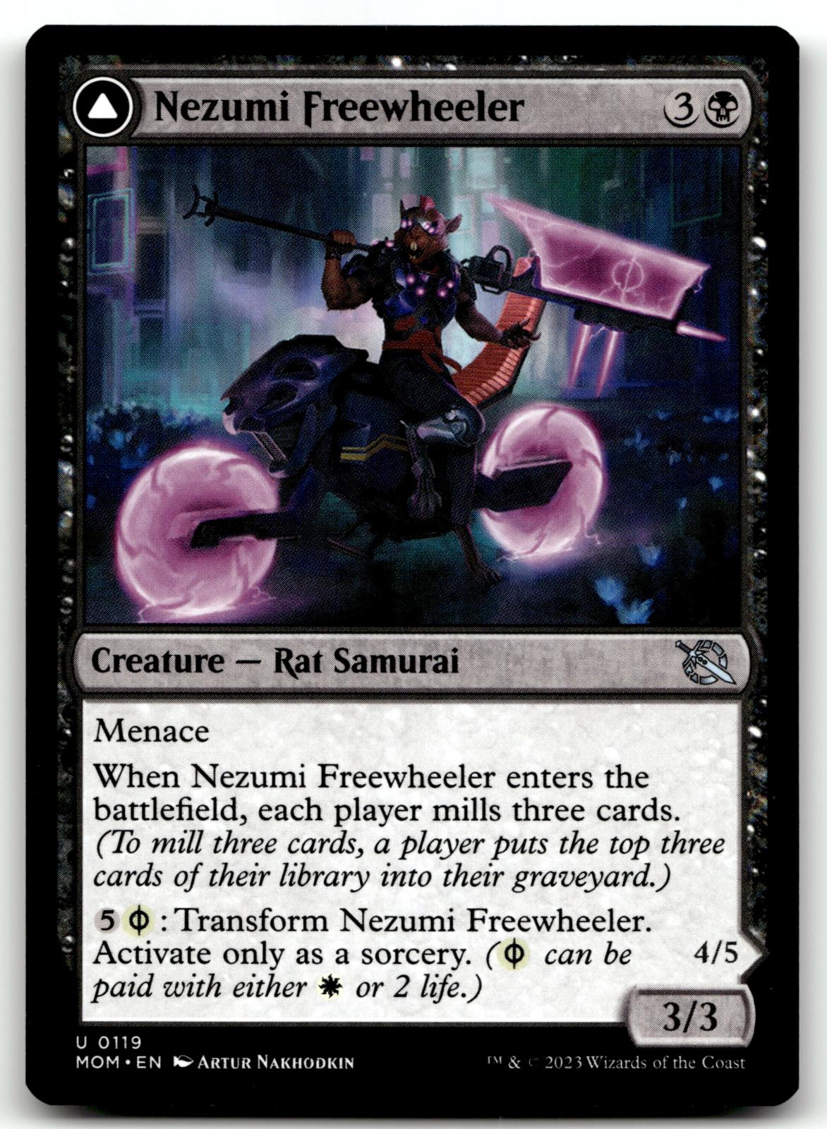 Nezumi Freewheeler 119 Uncommon March of the Machine Magic: The Gathering NM