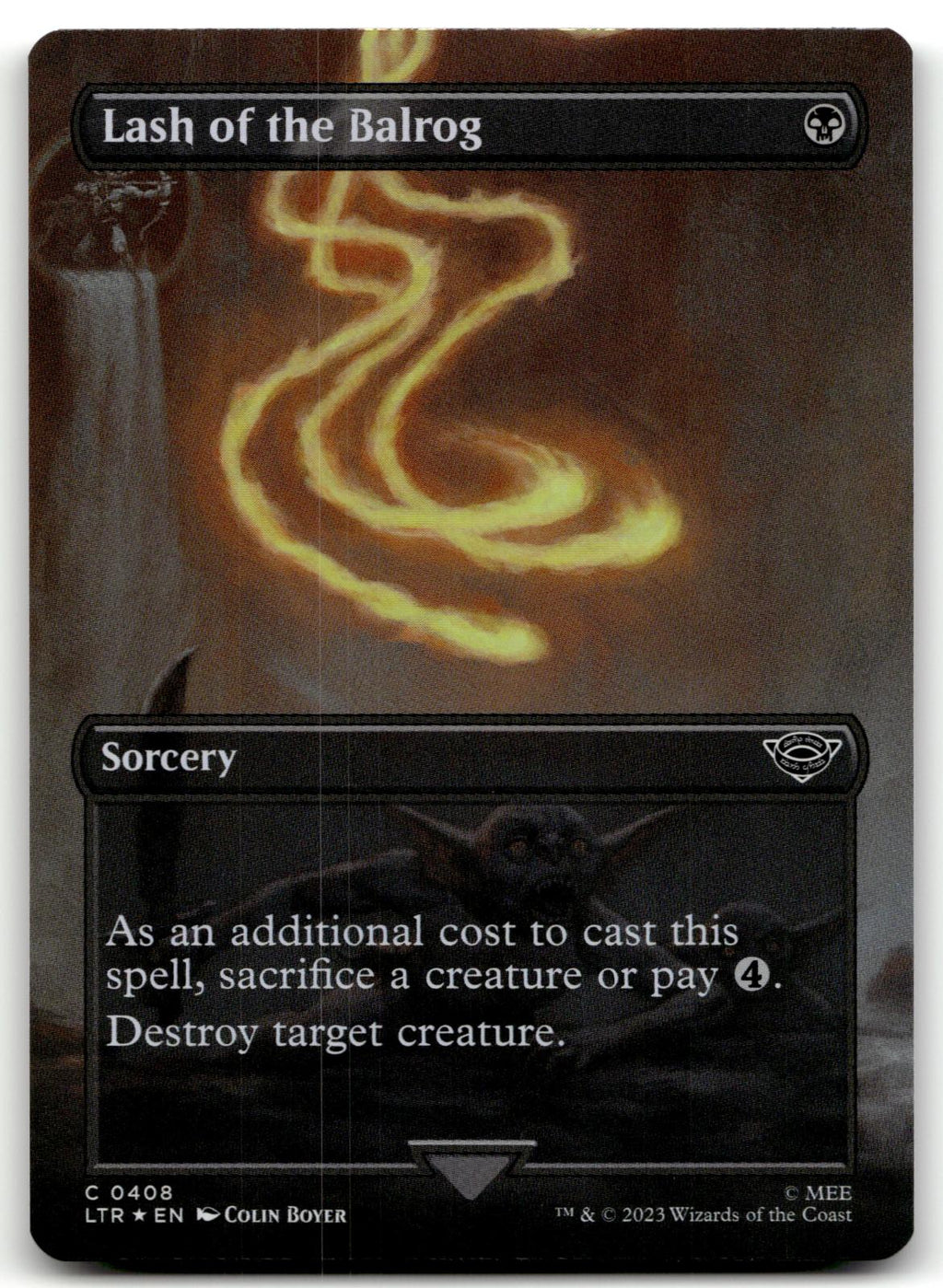 Lash of the Balrog (Borderless) 408 Universes Beyond: The Lord of the Rings: Tales of Middle-earth Magic: The Gathering Foil NM