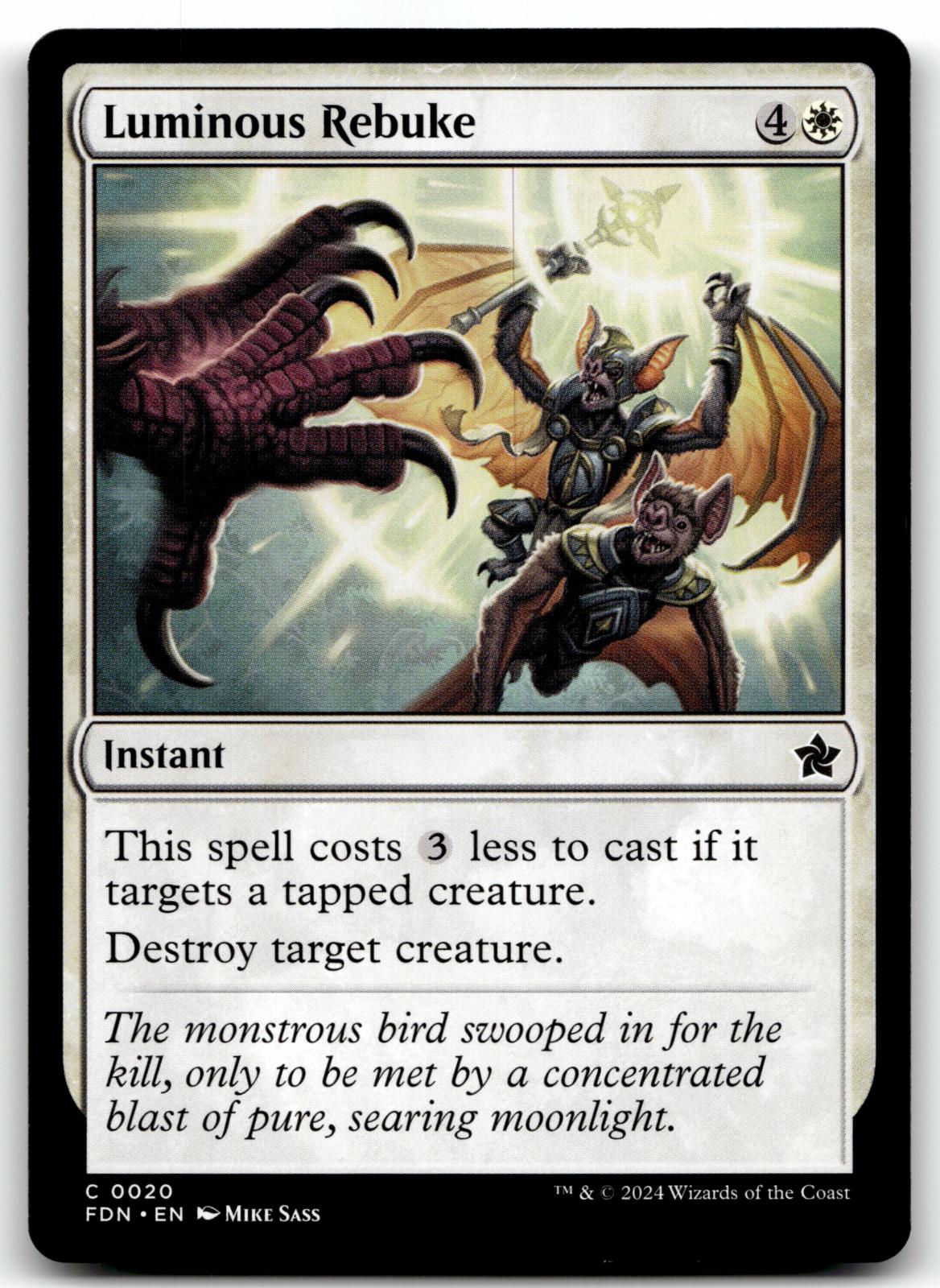 Luminous Rebuke 20 Common Foundations Magic: The Gathering Near Mint