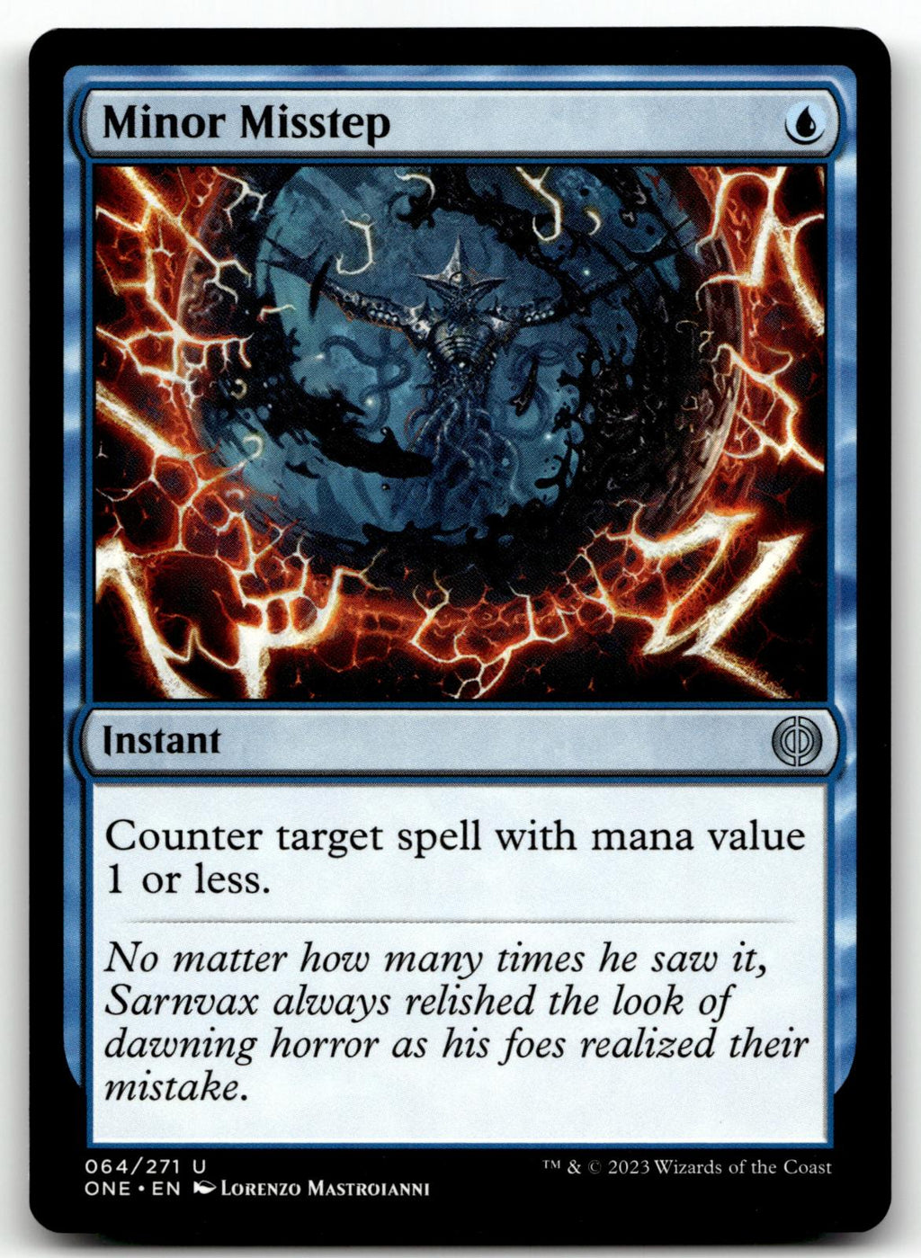 Minor Misstep 64 Uncommon Phyrexia: All Will Be One Magic: The Gathering NM
