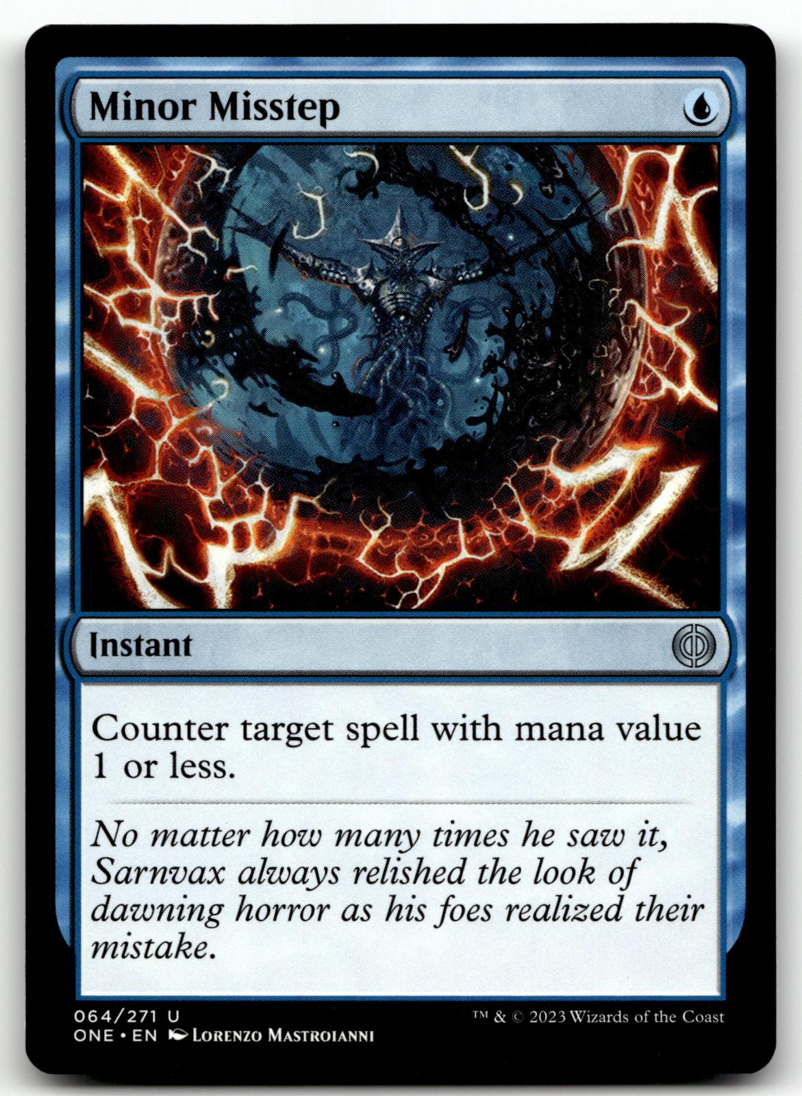 Minor Misstep 64 Uncommon Phyrexia: All Will Be One Magic: The Gathering NM