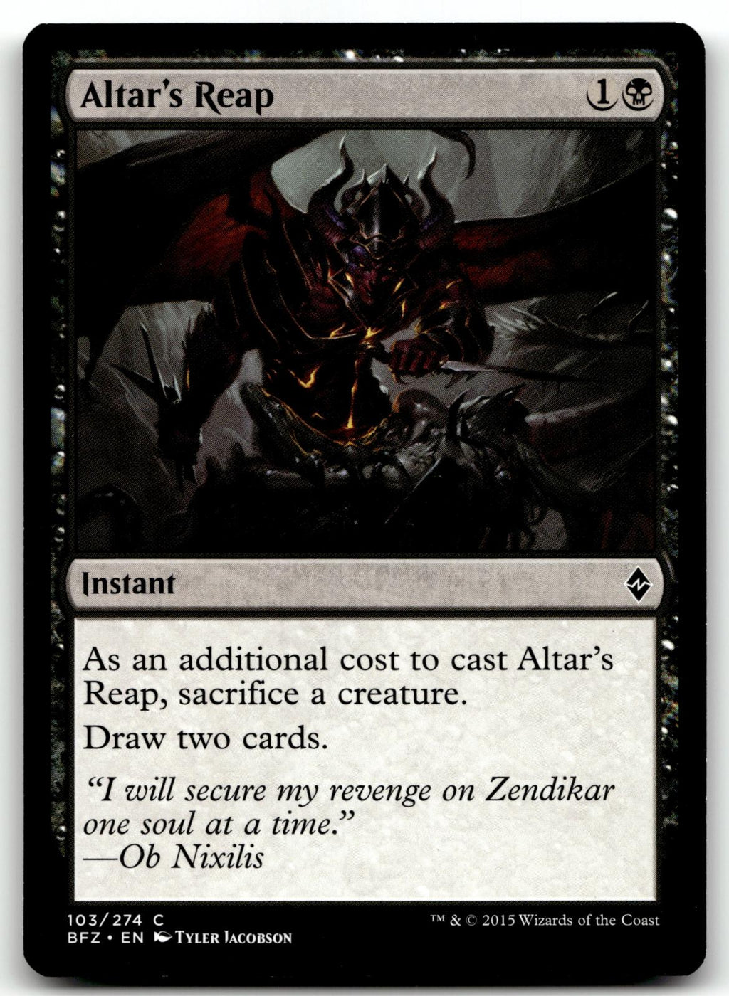 Altar's Reap 103 Common Battle for Zendikar Magic: The Gathering Near Mint