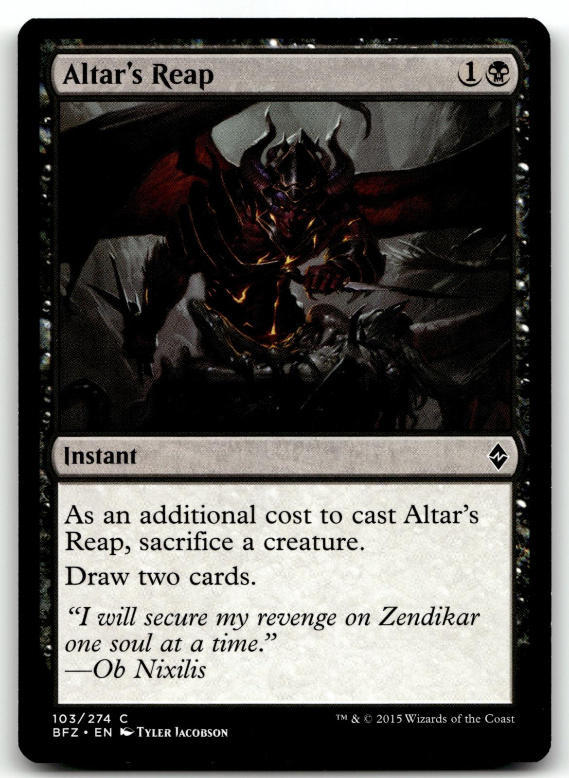 Altar's Reap 103 Common Battle for Zendikar Magic: The Gathering Near Mint
