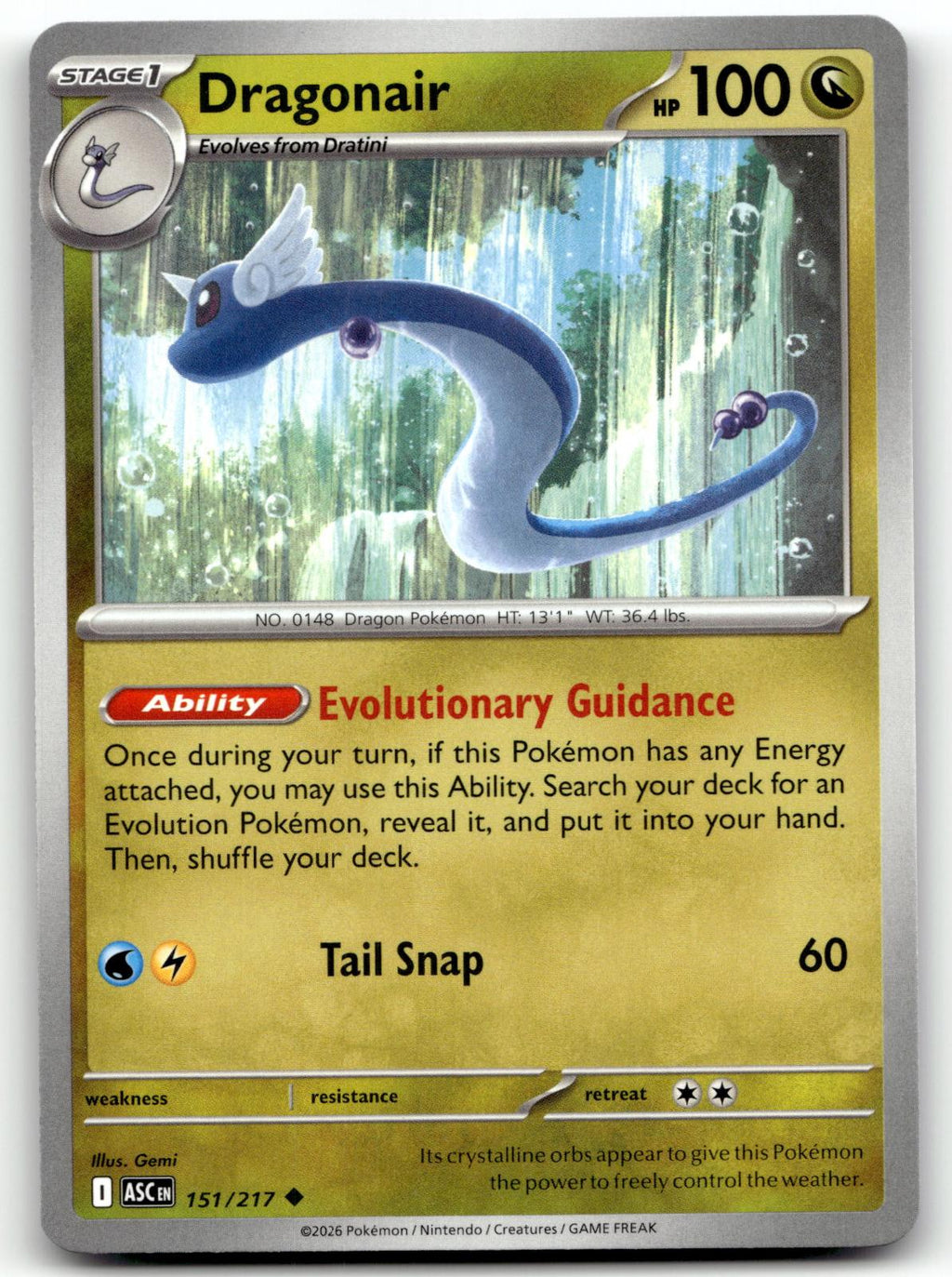 Dragonair 151/217 Uncommon Ascended Heroes Pokemon Near Mint