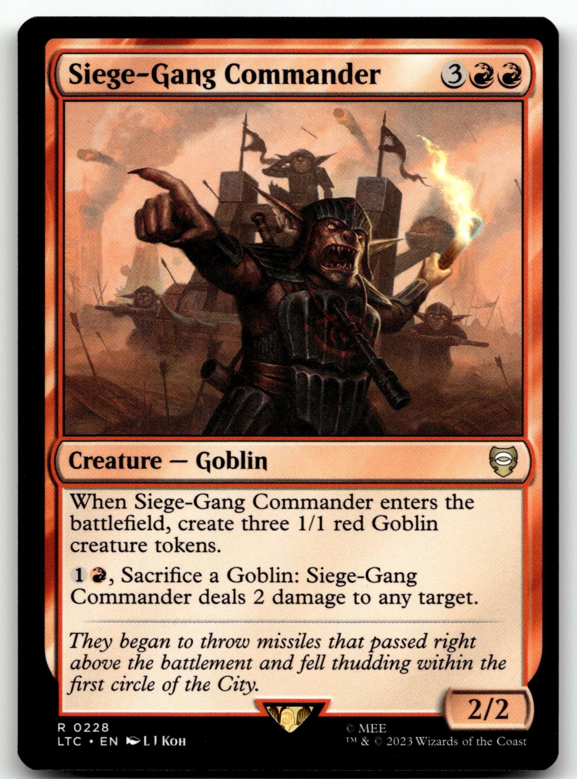 Siege-Gang Commander 228 Commander: The Lord of the Rings: Tales of Middle-earth