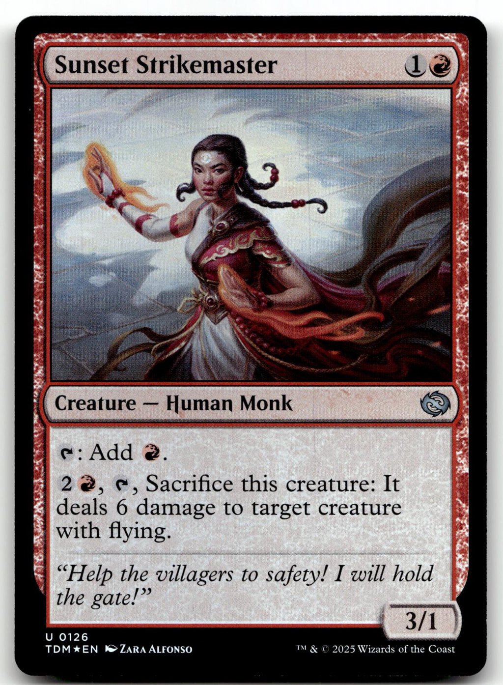 Sunset Strikemaster 126 Tarkir: Dragonstorm Magic: The Gathering Foil NM