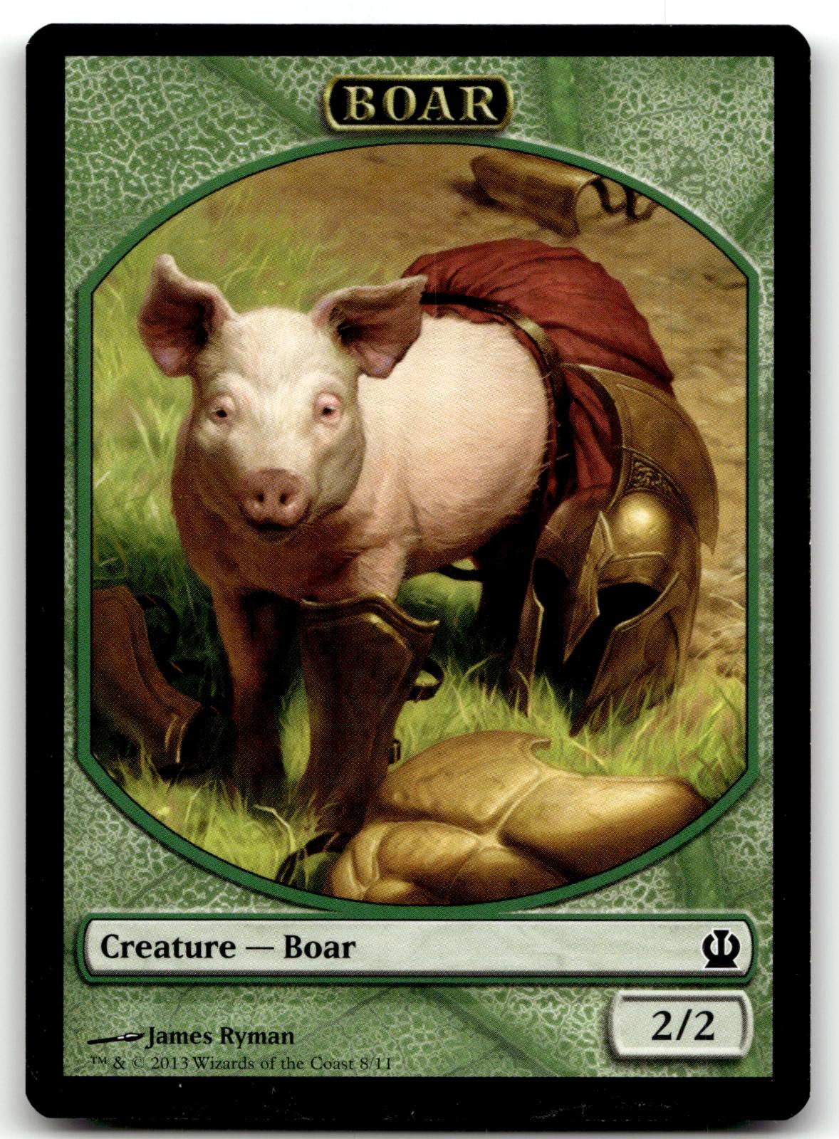Boar Token 8 Token Theros Magic: The Gathering Near Mint