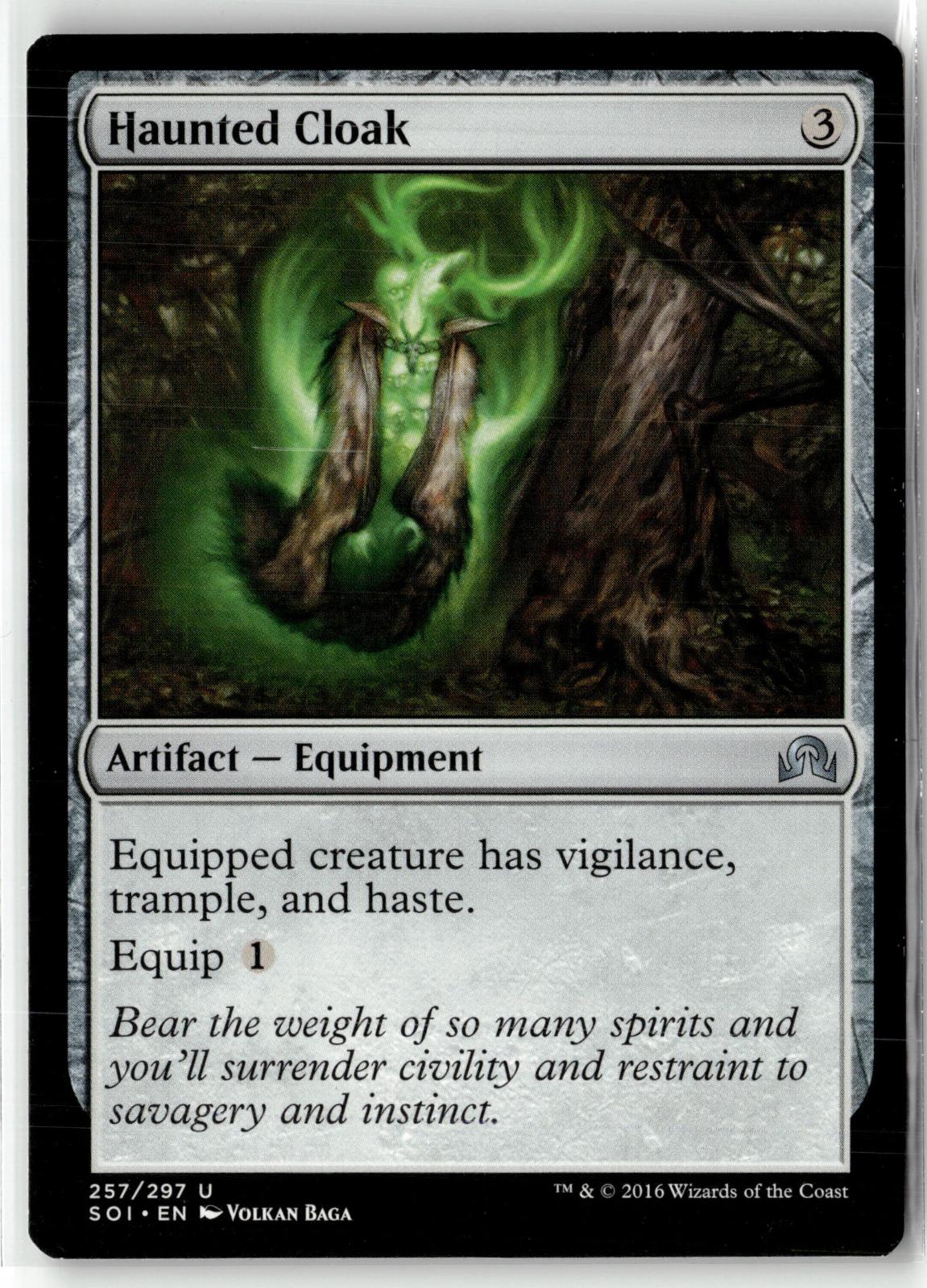 Haunted Cloak 257 Uncommon Shadows over Innistrad Magic: The Gathering Near Mint