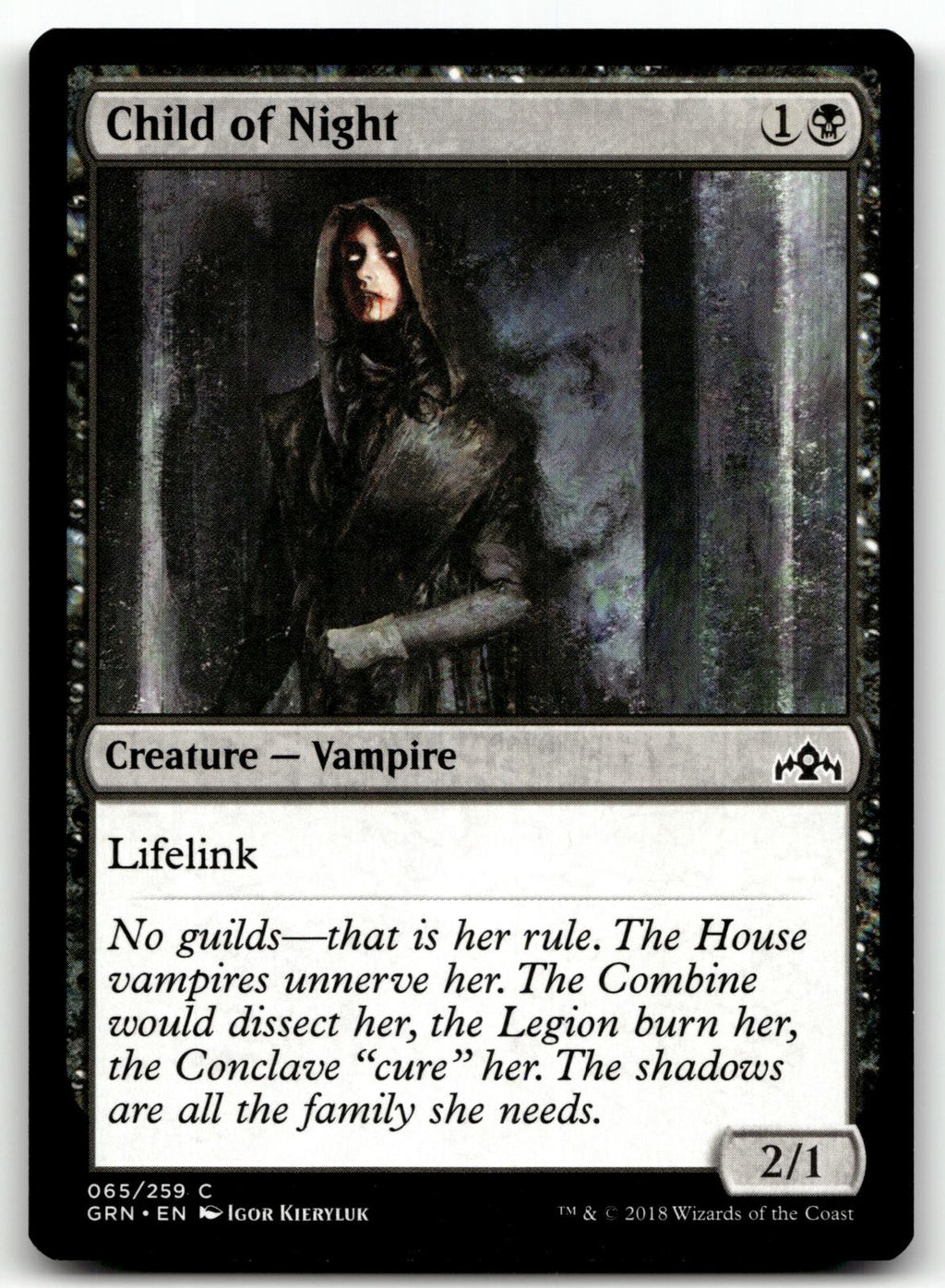 Child of Night 65 Common Guilds of Ravnica Magic: The Gathering Near Mint