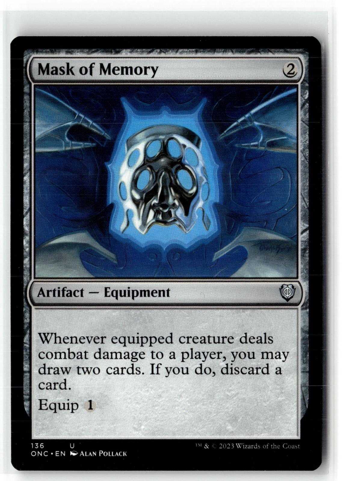 Mask of Memory 136 Commander: Phyrexia: All Will Be One Magic: The Gathering NM