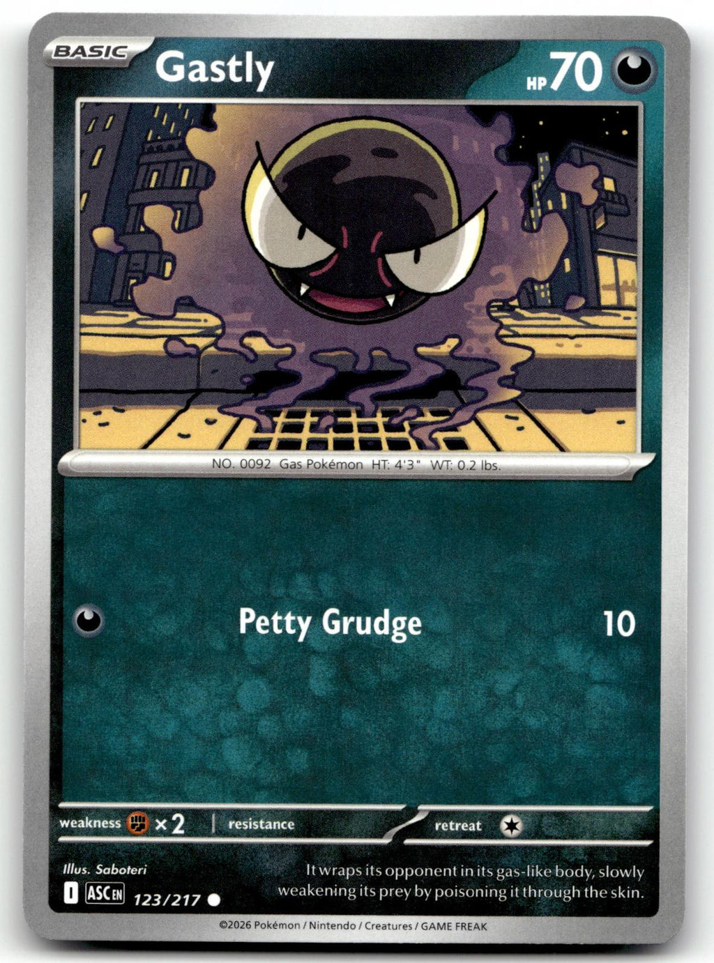 Gastly 123/217 Common Ascended Heroes Pokemon Near Mint