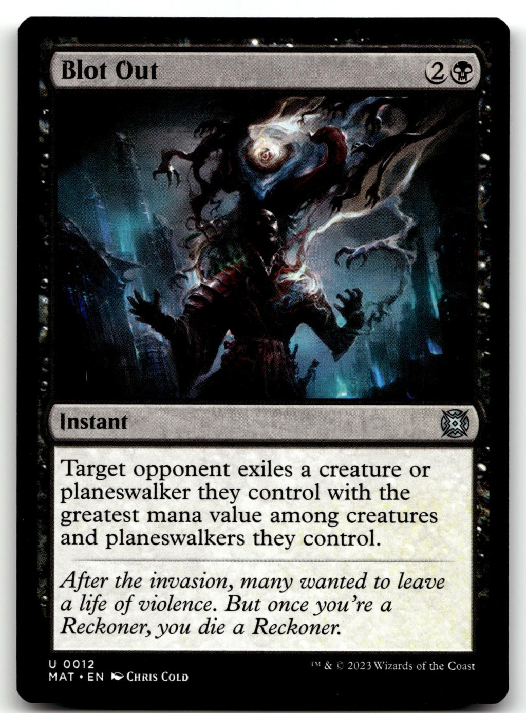Blot Out 12 Uncommon March of the Machine: The Aftermath Magic: The Gathering NM