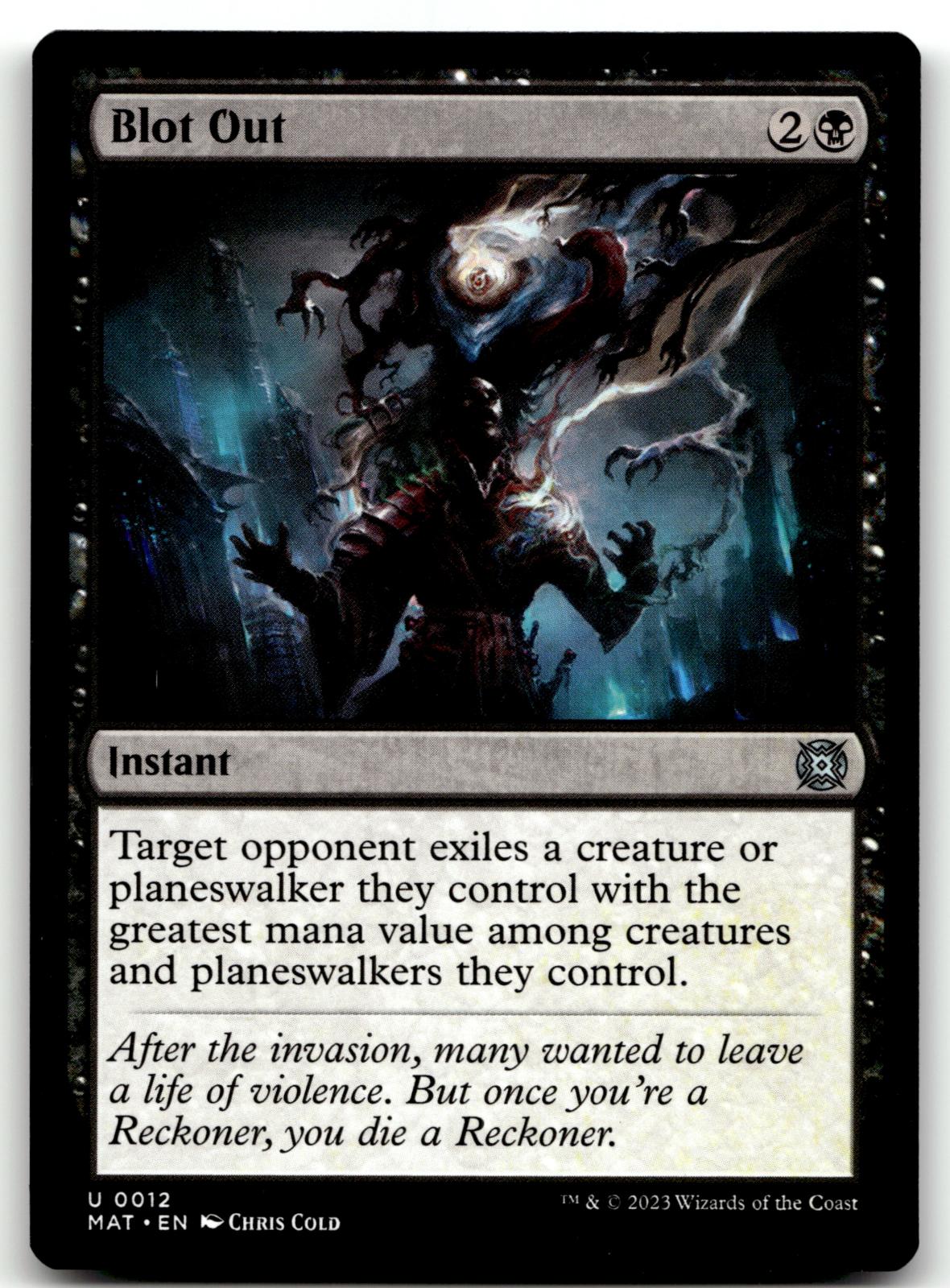 Blot Out 12 Uncommon March of the Machine: The Aftermath Magic: The Gathering NM